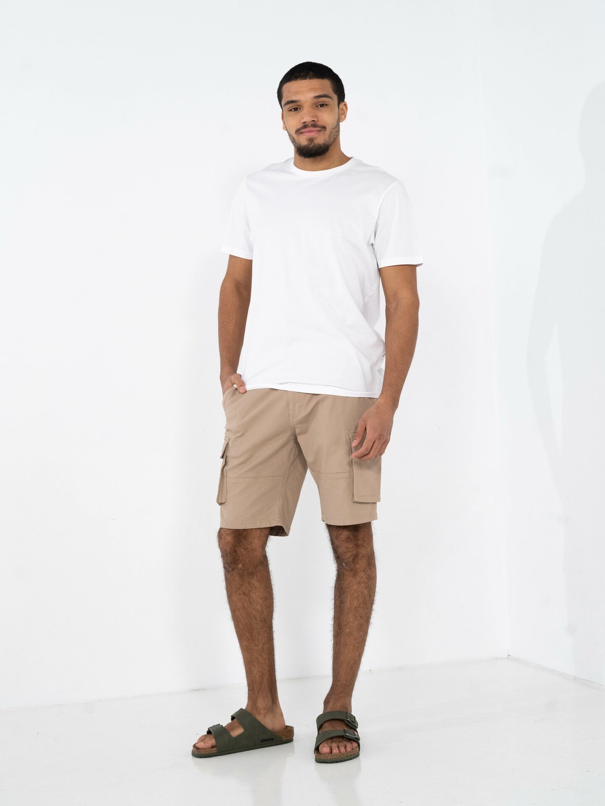 Only & Sons Cam Stage Cargo Shorts Chinchilla