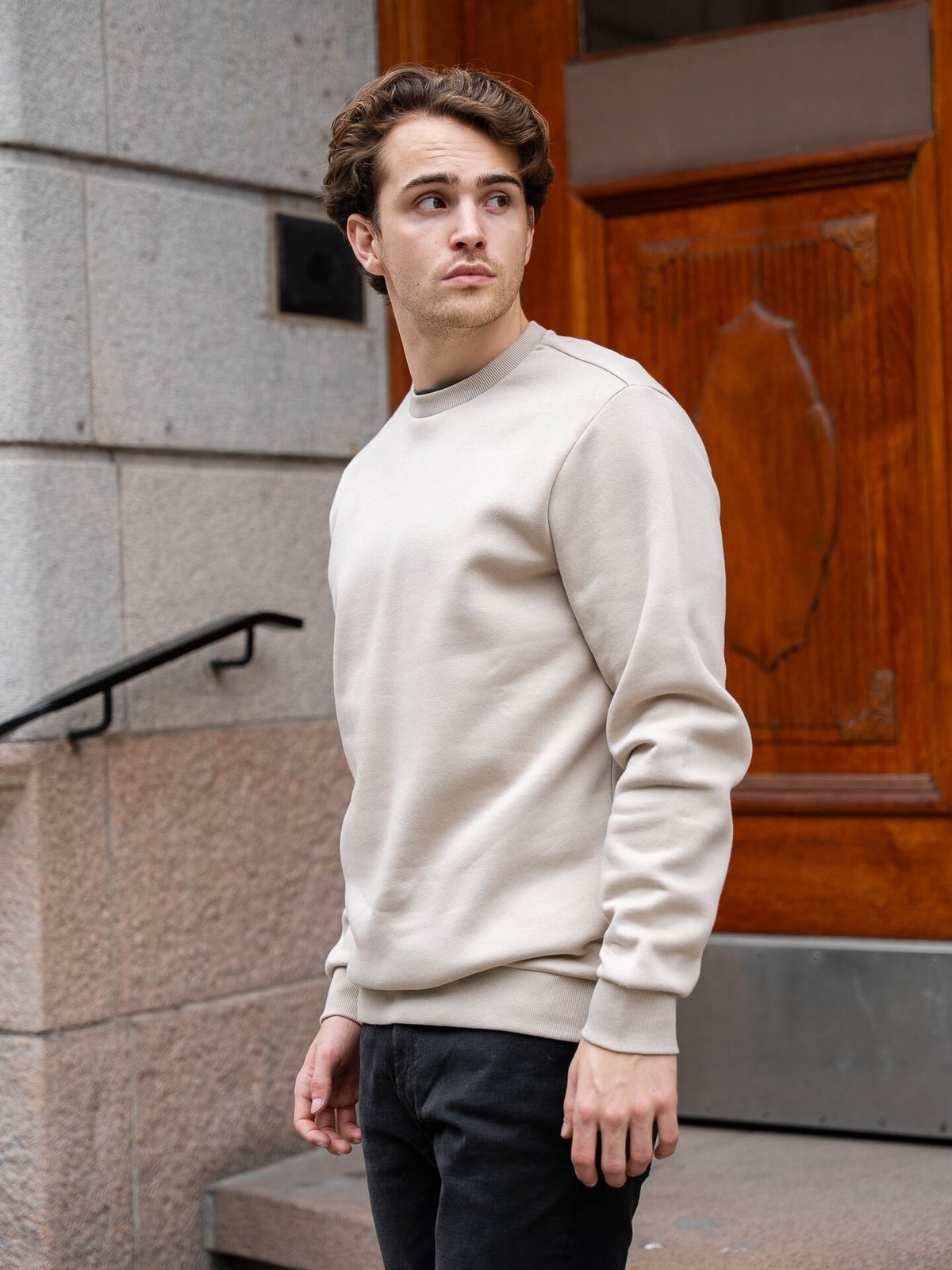 Only & Sons Ceres Crew Neck Silver Lining