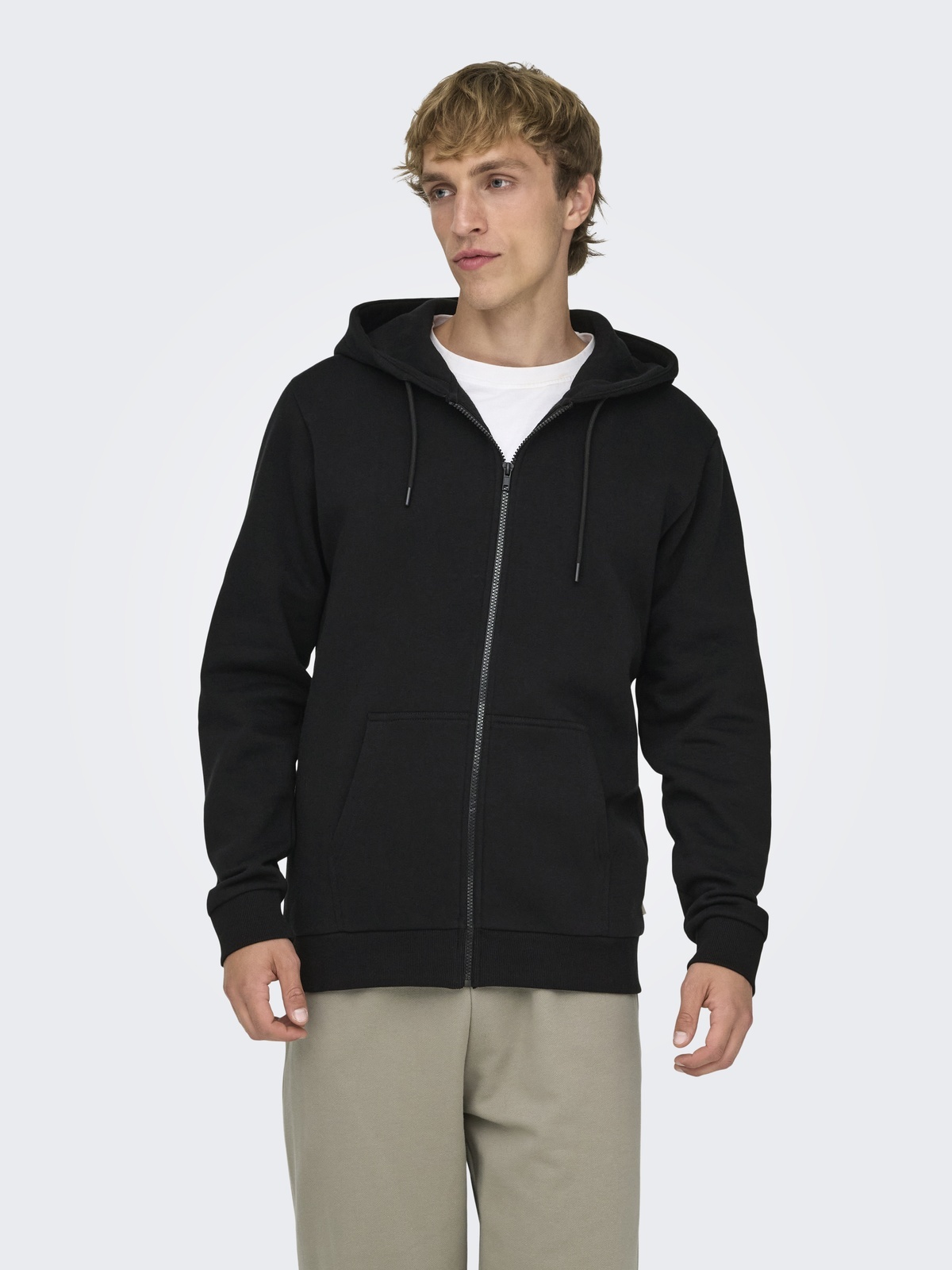 Only & Sons Ceres Zip Thr. Hoodie Sweat Sort