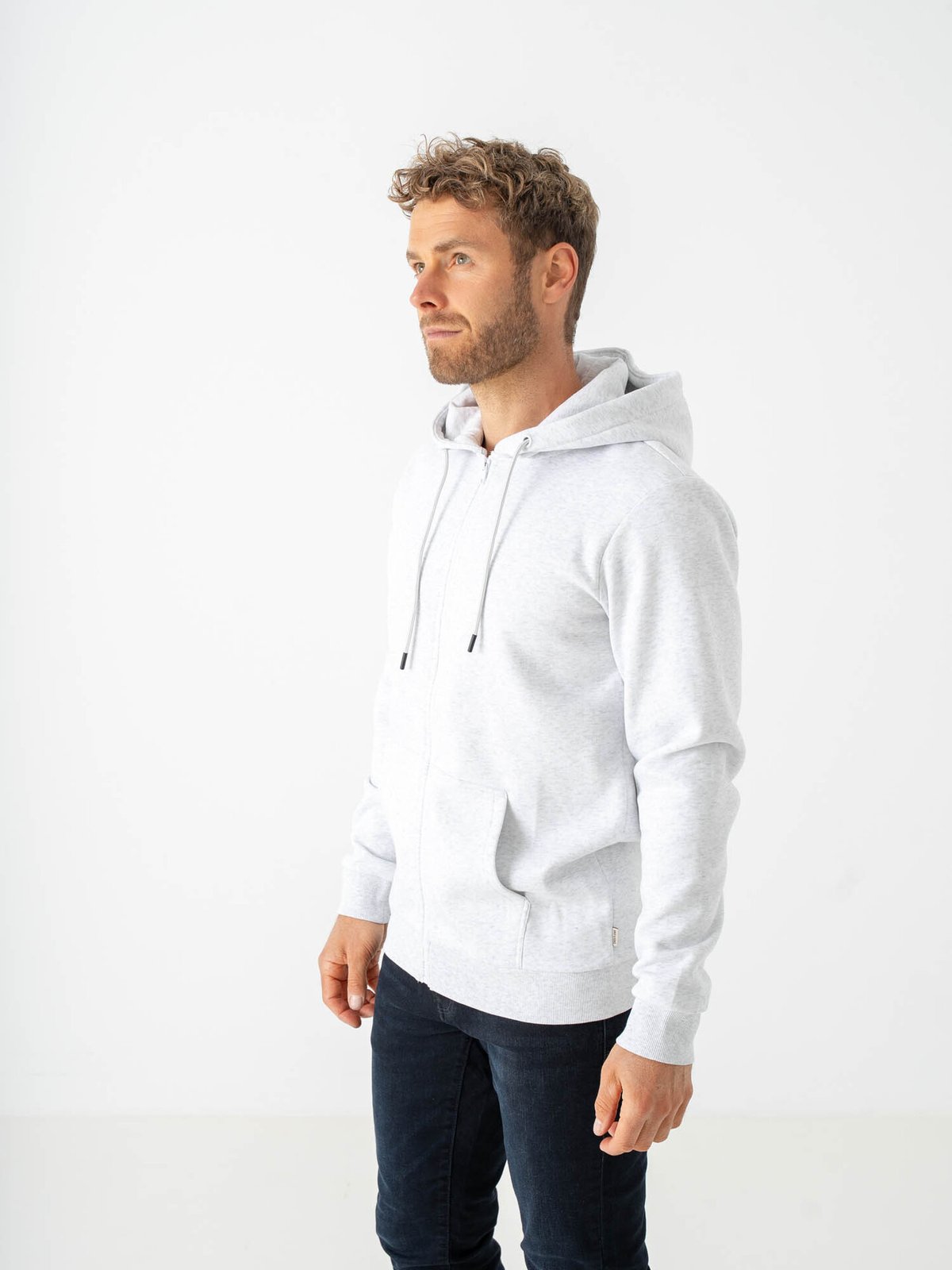 Only & Sons Ceres Zip Thr. Hoodie Sweat Grå