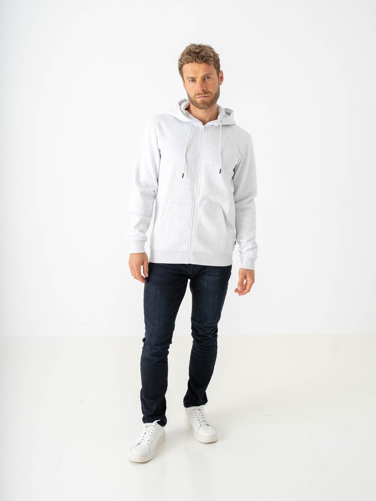 Only & Sons Ceres Zip Thr. Hoodie Sweat Grå