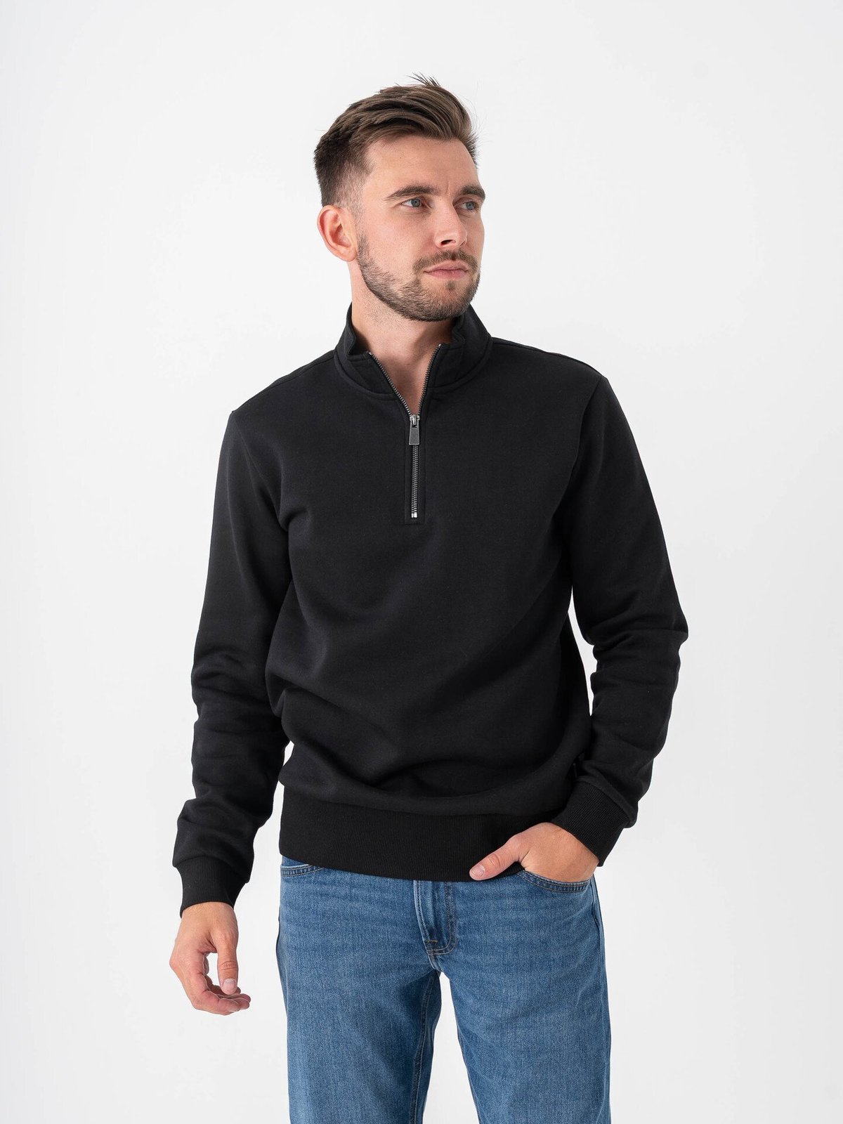 Only & Sons Ceres Half Zip Sweat Black