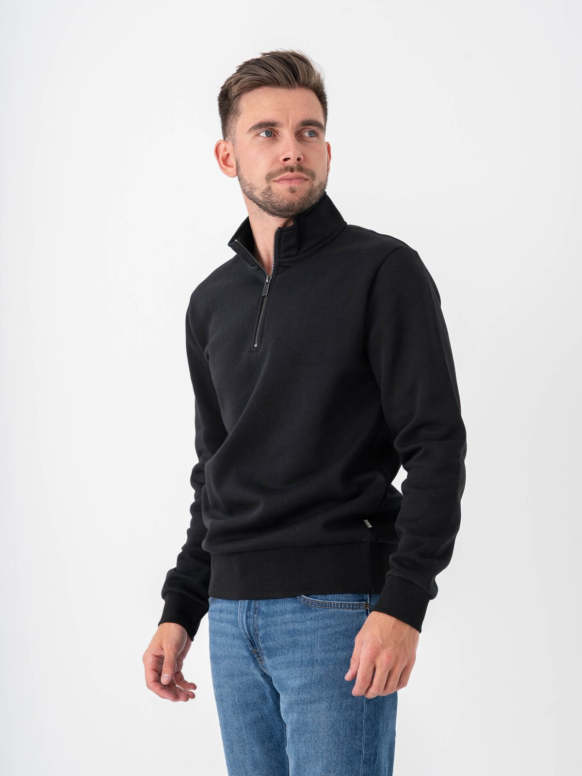 Only & Sons Ceres Half Zip Sweat Black