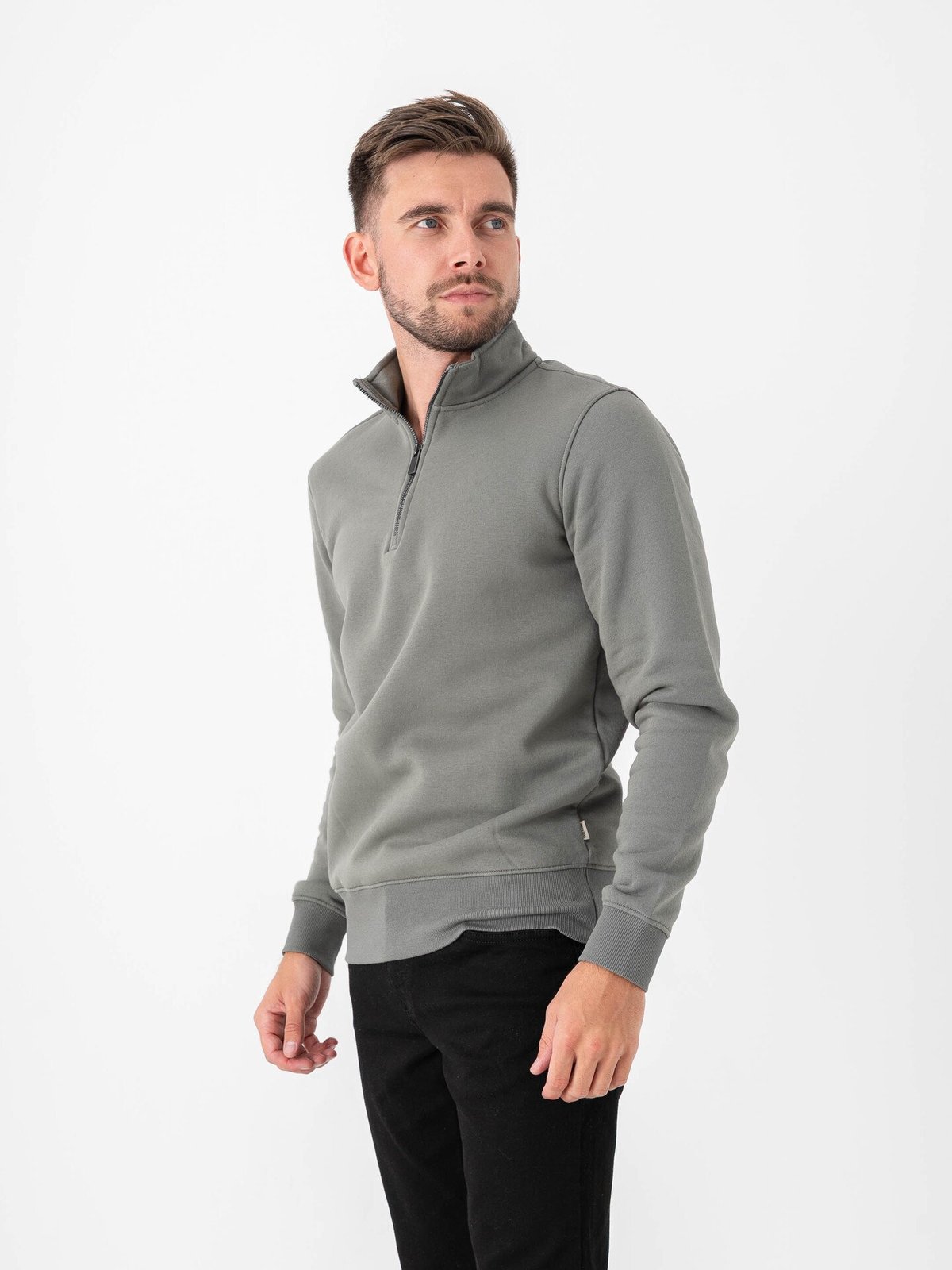 Only & Sons Ceres Half Zip Sweat Castor Gray
