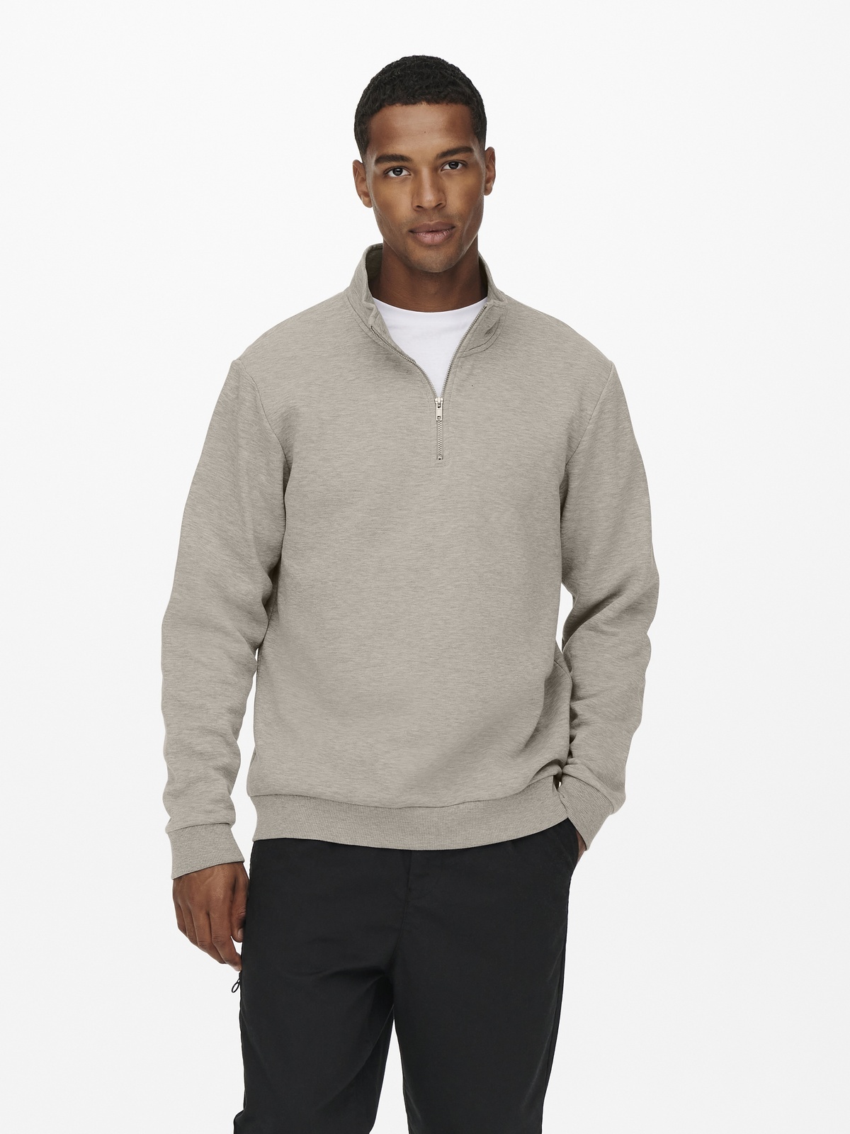 Only & Sons Ceres Half Zip Sweat Grå