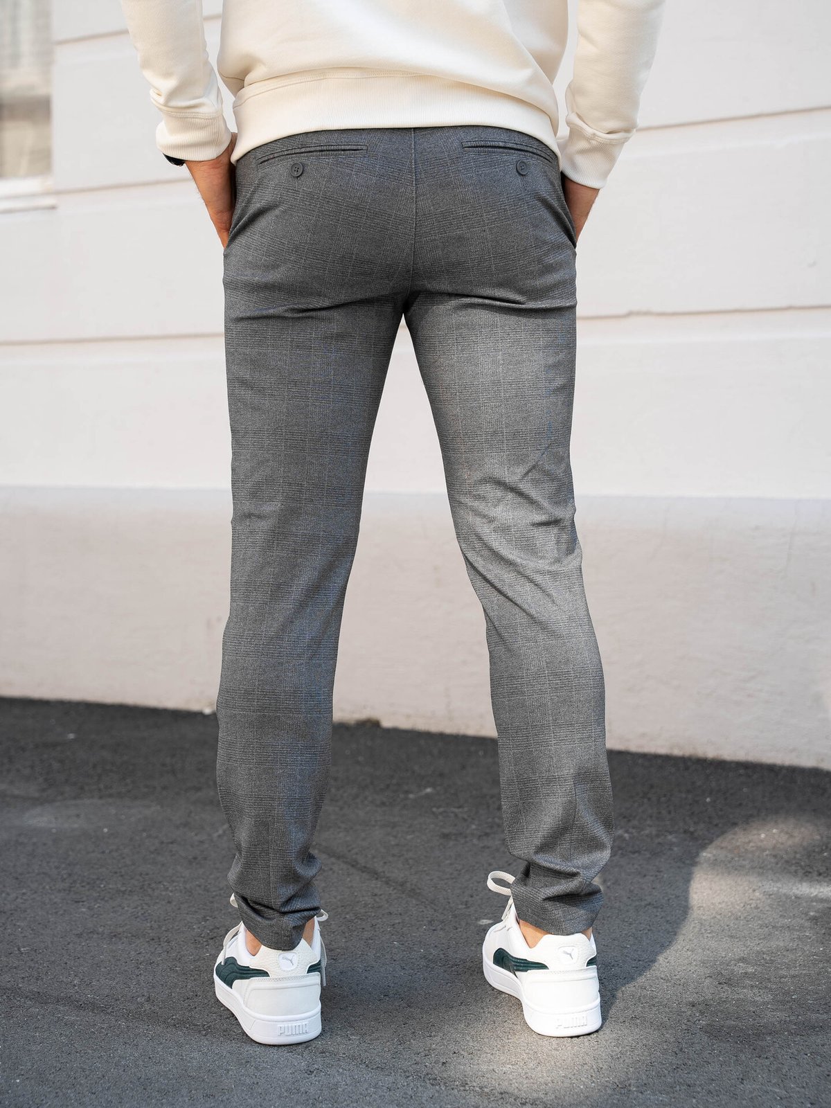 Only & Sons Mark Slim Check Pants 9887 Limestone