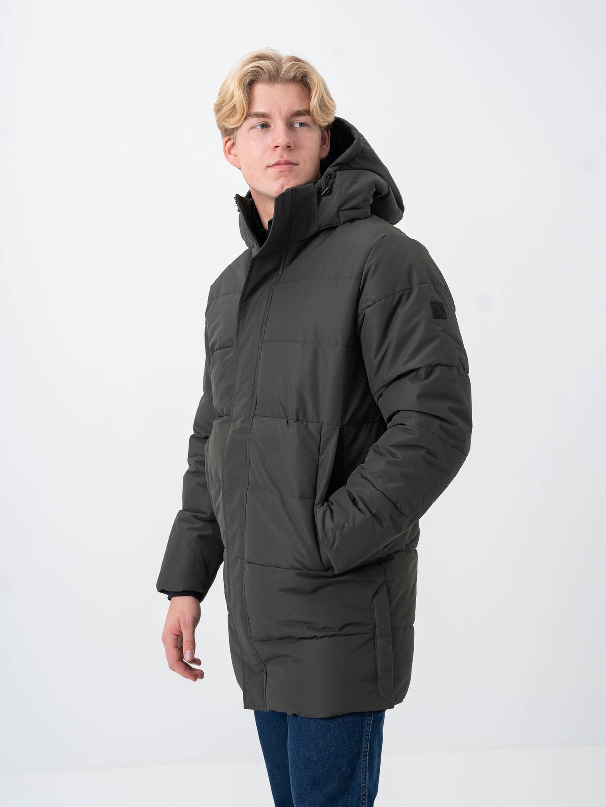 Only & Sons Carl Life Long Quilted Coat Peat