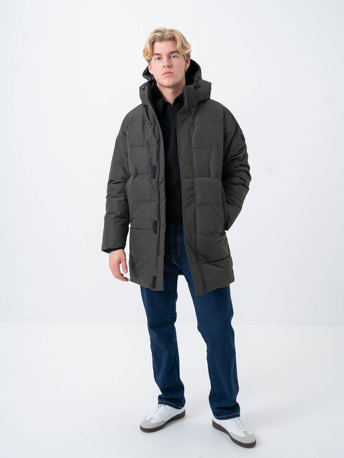 Only & Sons Carl Life Long Quilted Coat Peat