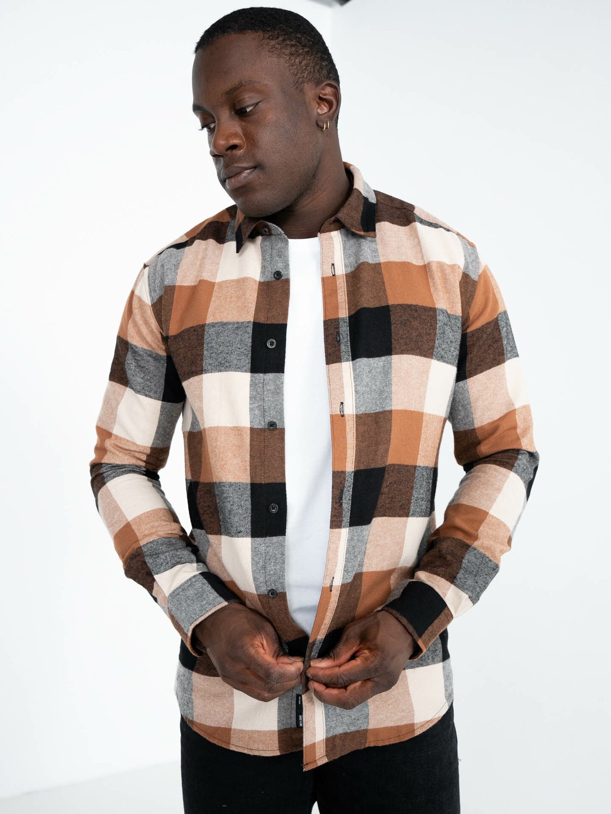 Only & Sons Gudmund Check Shirt Grå / Silver Lining
