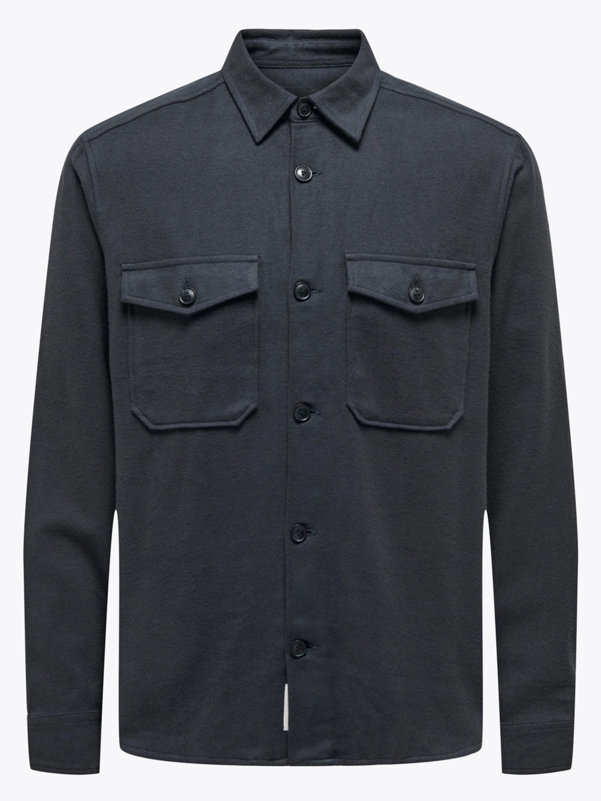 Only & Sons Milo Long Sleeve Solid Overshirt Dark Navy