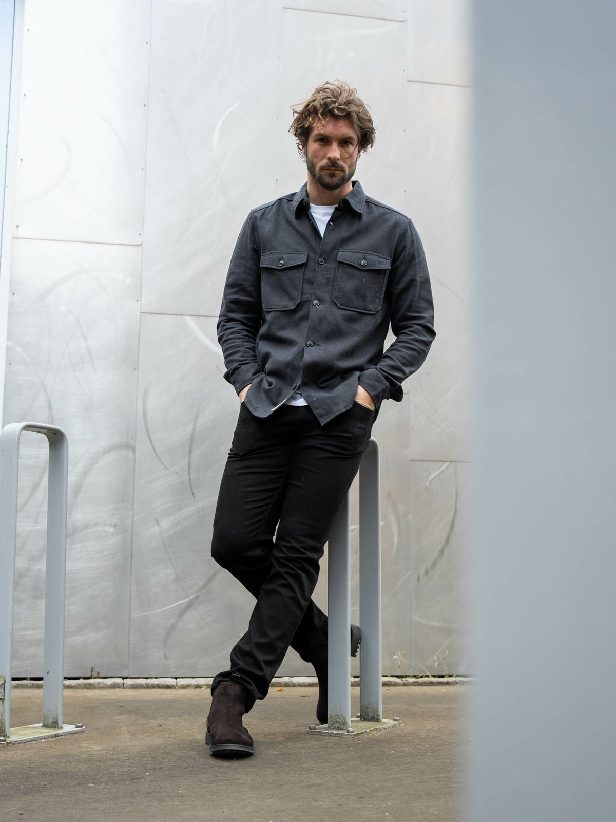 Only & Sons Milo Long Sleeve Solid Overshirt Dark Navy