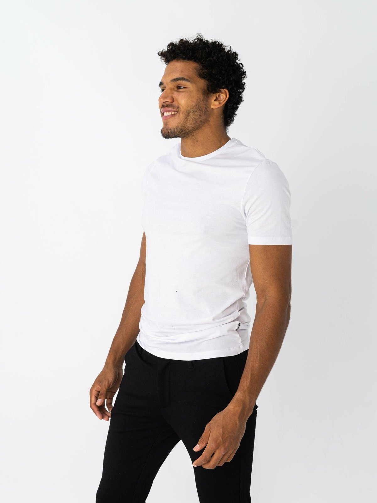Only & Sons Basic Slim O-Neck 2 pack White