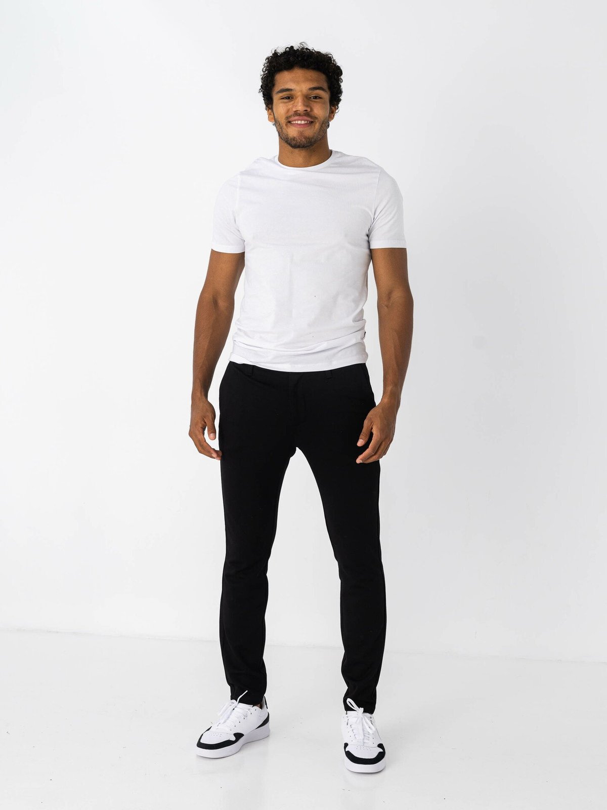 Only & Sons Basic Slim O-Neck 2 pack White
