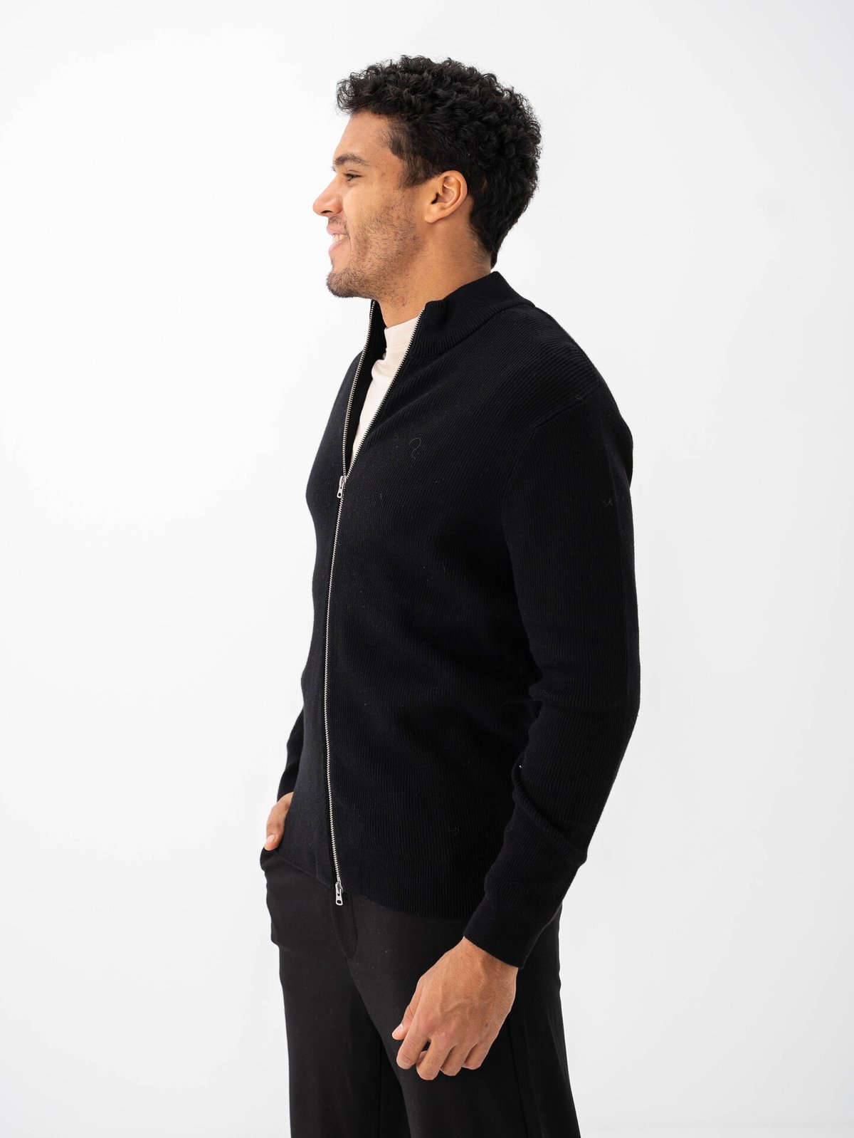 Only & Sons Phil Regular Structure Card Knit Black