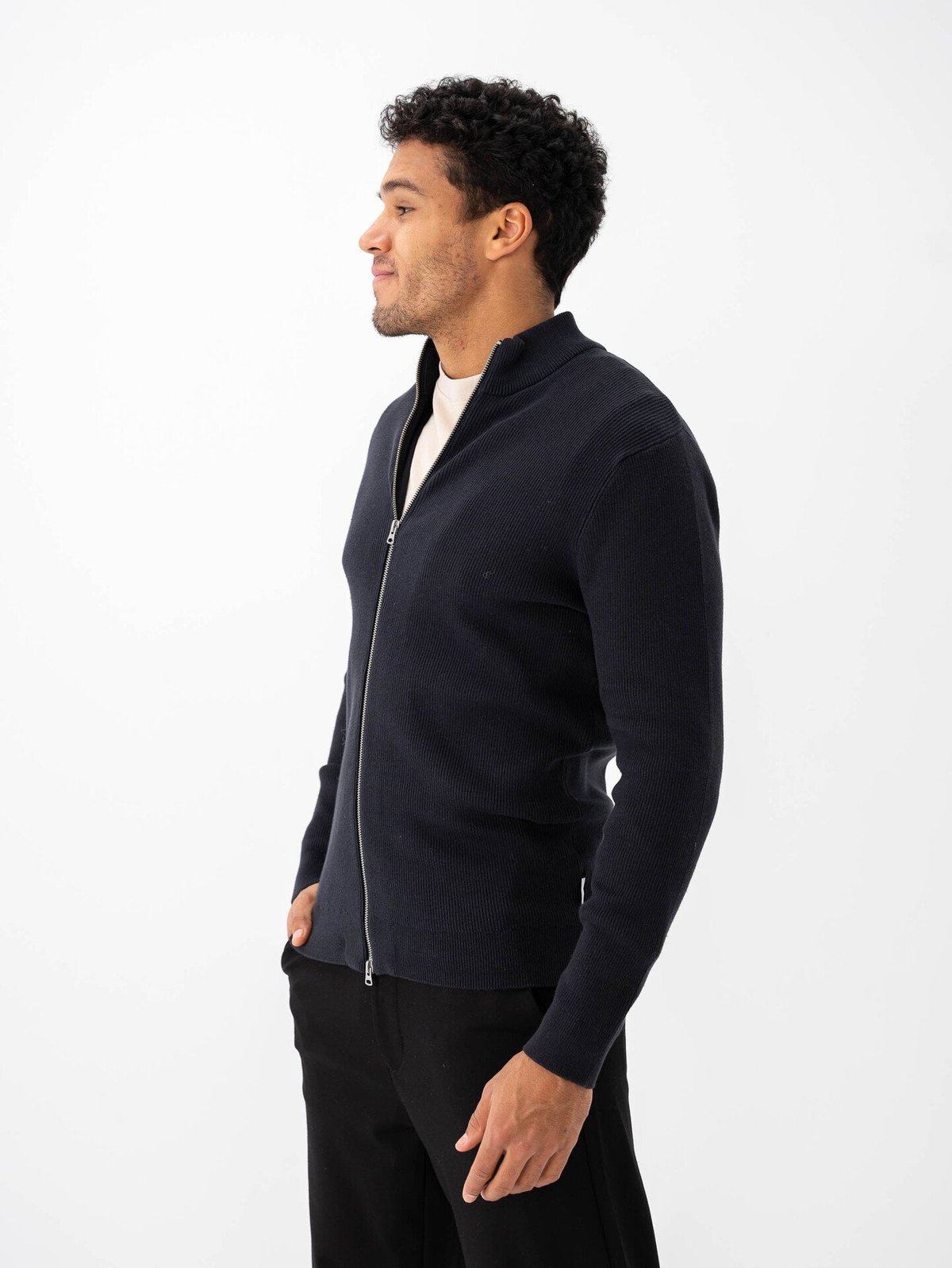 Only & Sons Phil Regular Structure Card Knit Dark Navy