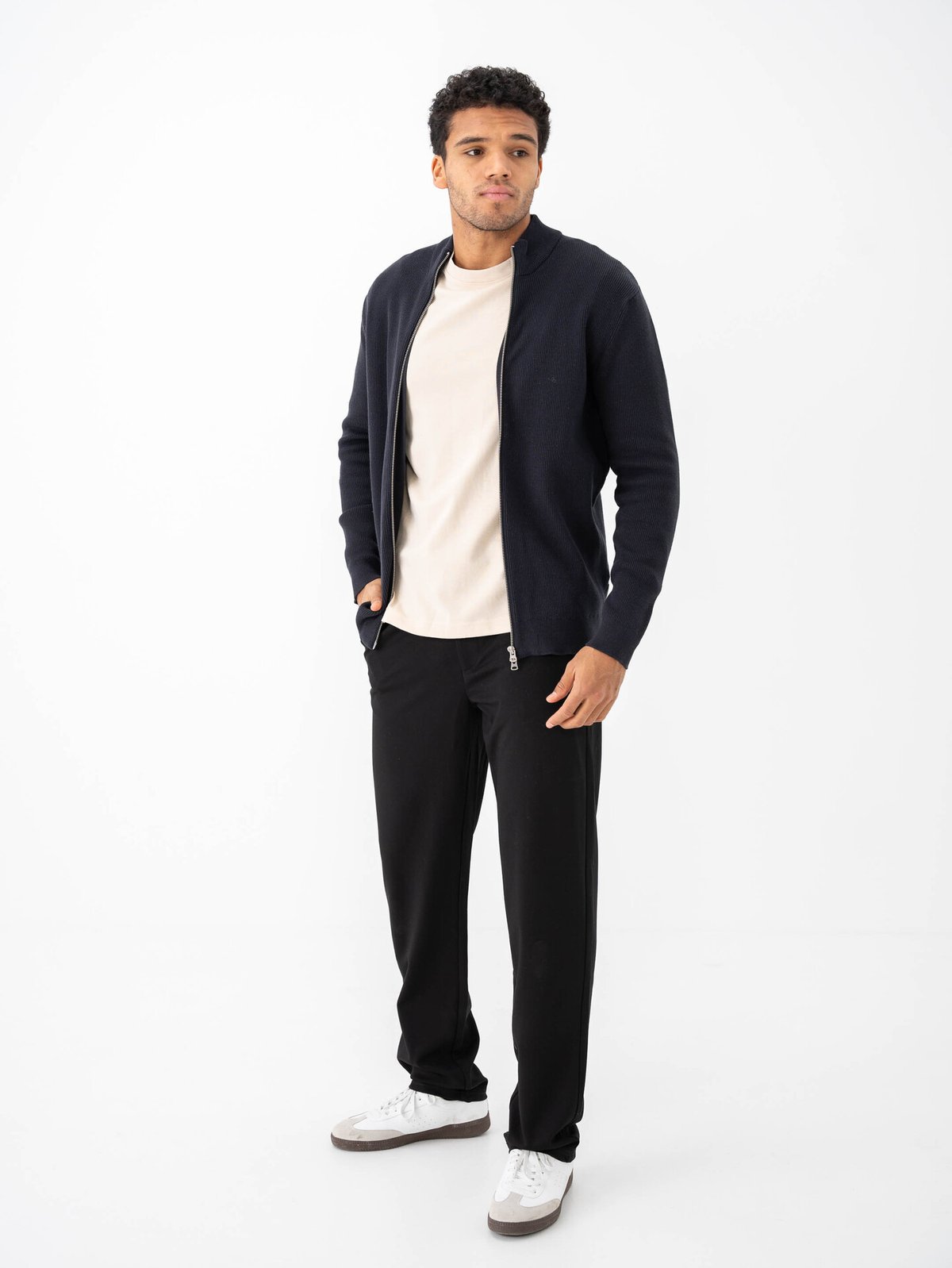 Only & Sons Phil Regular Structure Card Knit Dark Navy