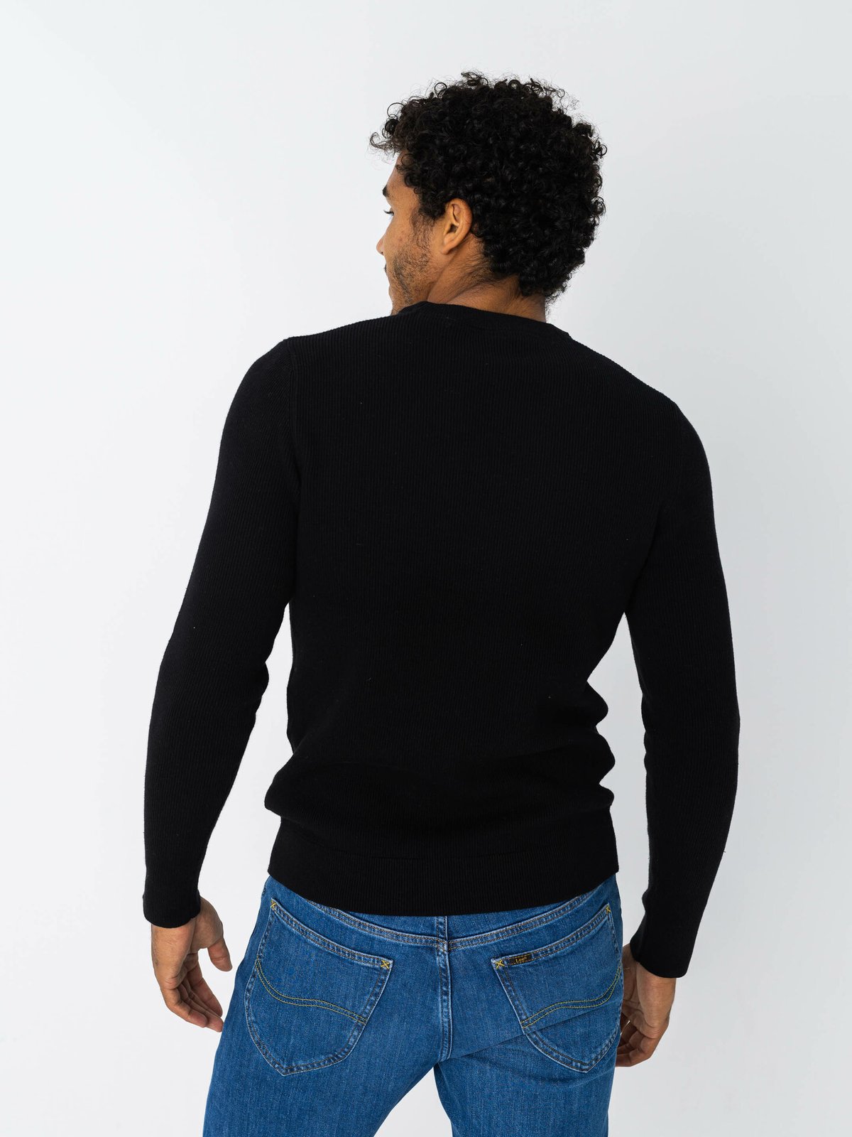 Only & Sons Phil Struc Reg Crew Neck Knit Black