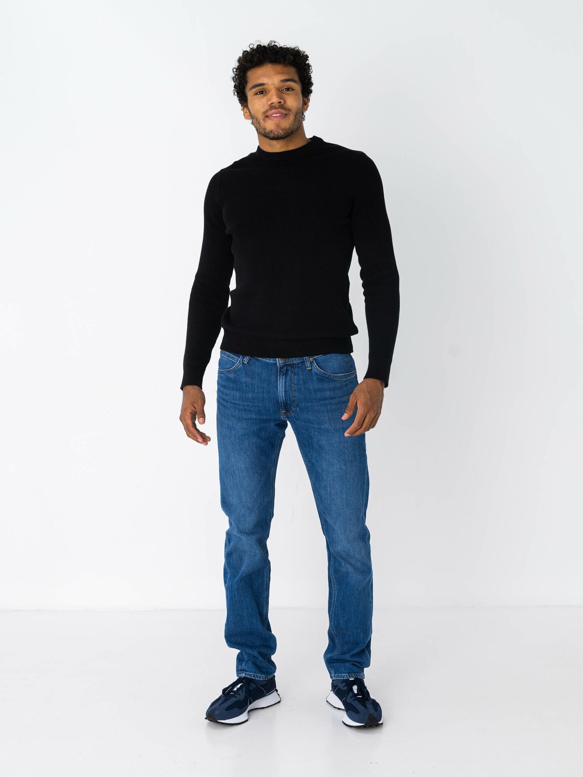 Only & Sons Phil Struc Reg Crew Neck Knit Black