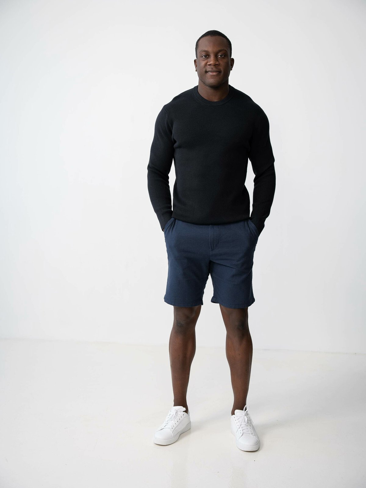 Only & Sons Phil Struc Reg Crew Neck Knit Dark Navy