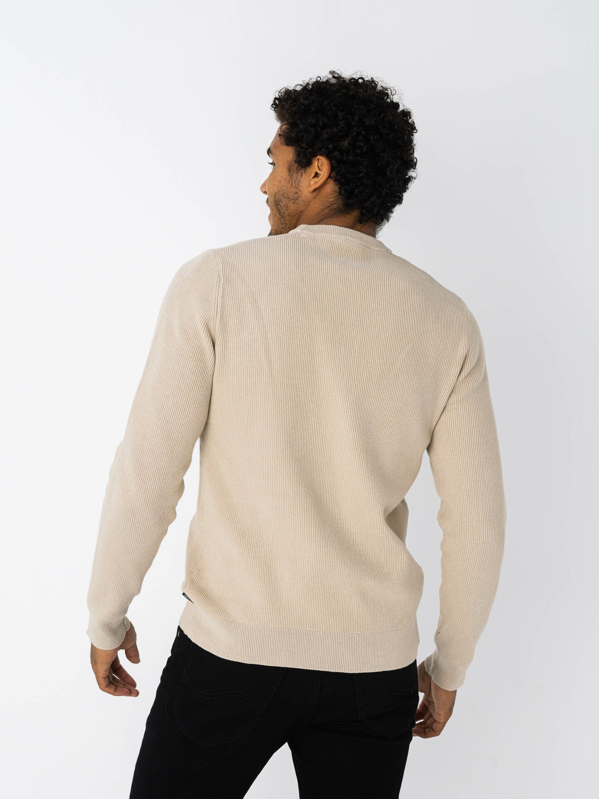Only & Sons Phil Struc Reg Crew Neck Knit Silver Lining
