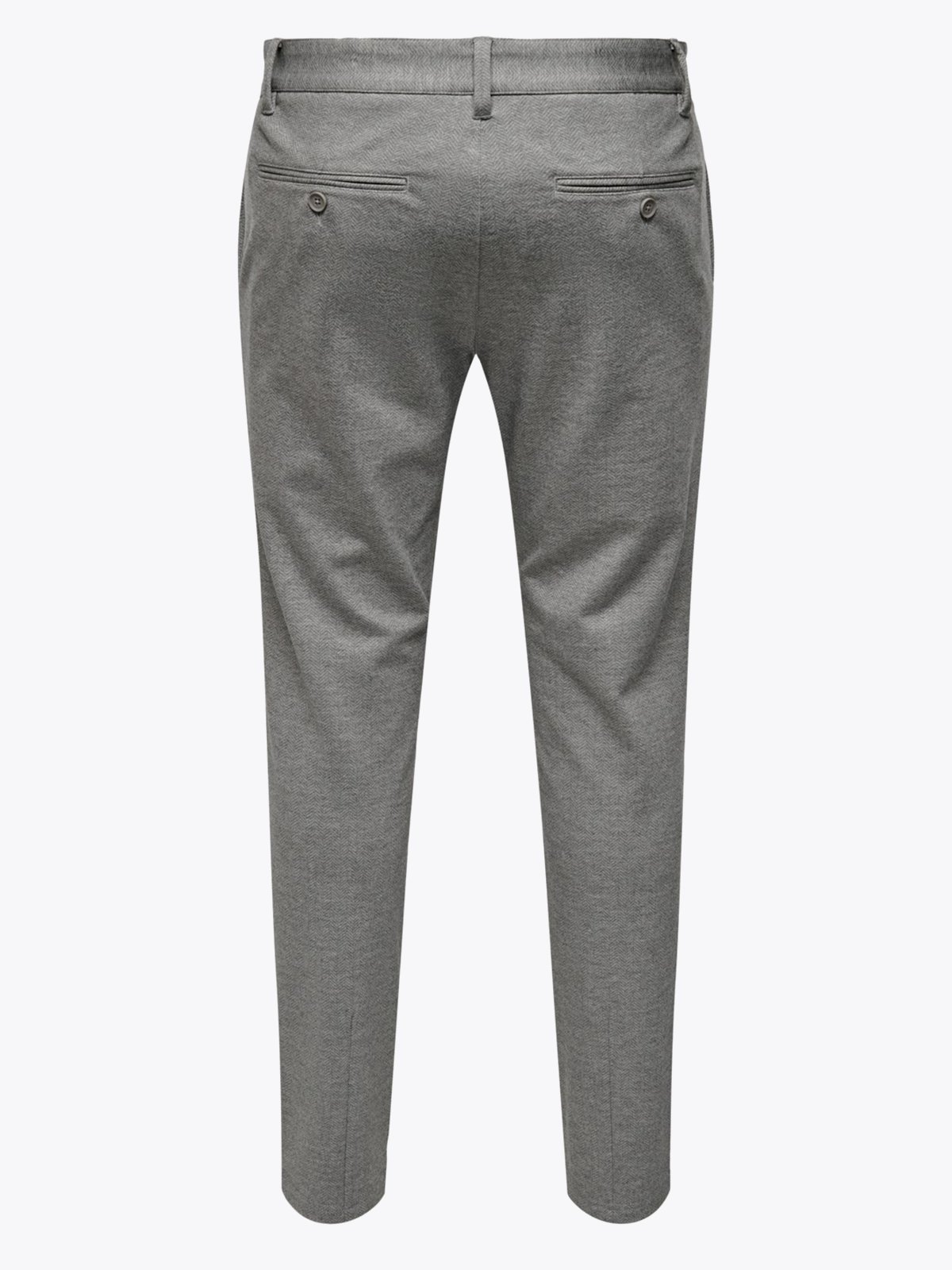 Only & Sons Mark Slim Fit Herringbone Pant Chinchilla