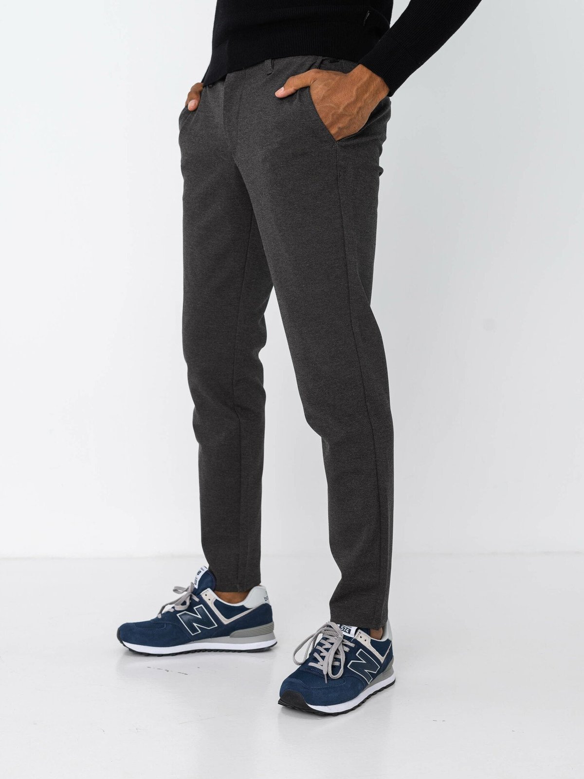 Only & Sons Mark Slim Fit Herringbone Pant Slate Black