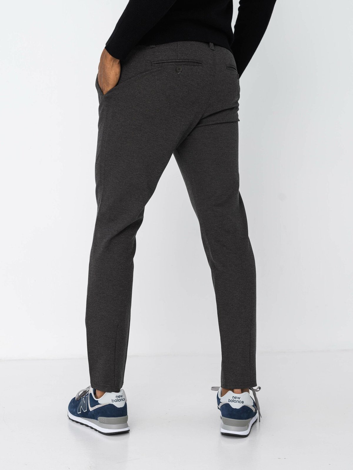 Only & Sons Mark Slim Fit Herringbone Pant Slate Black