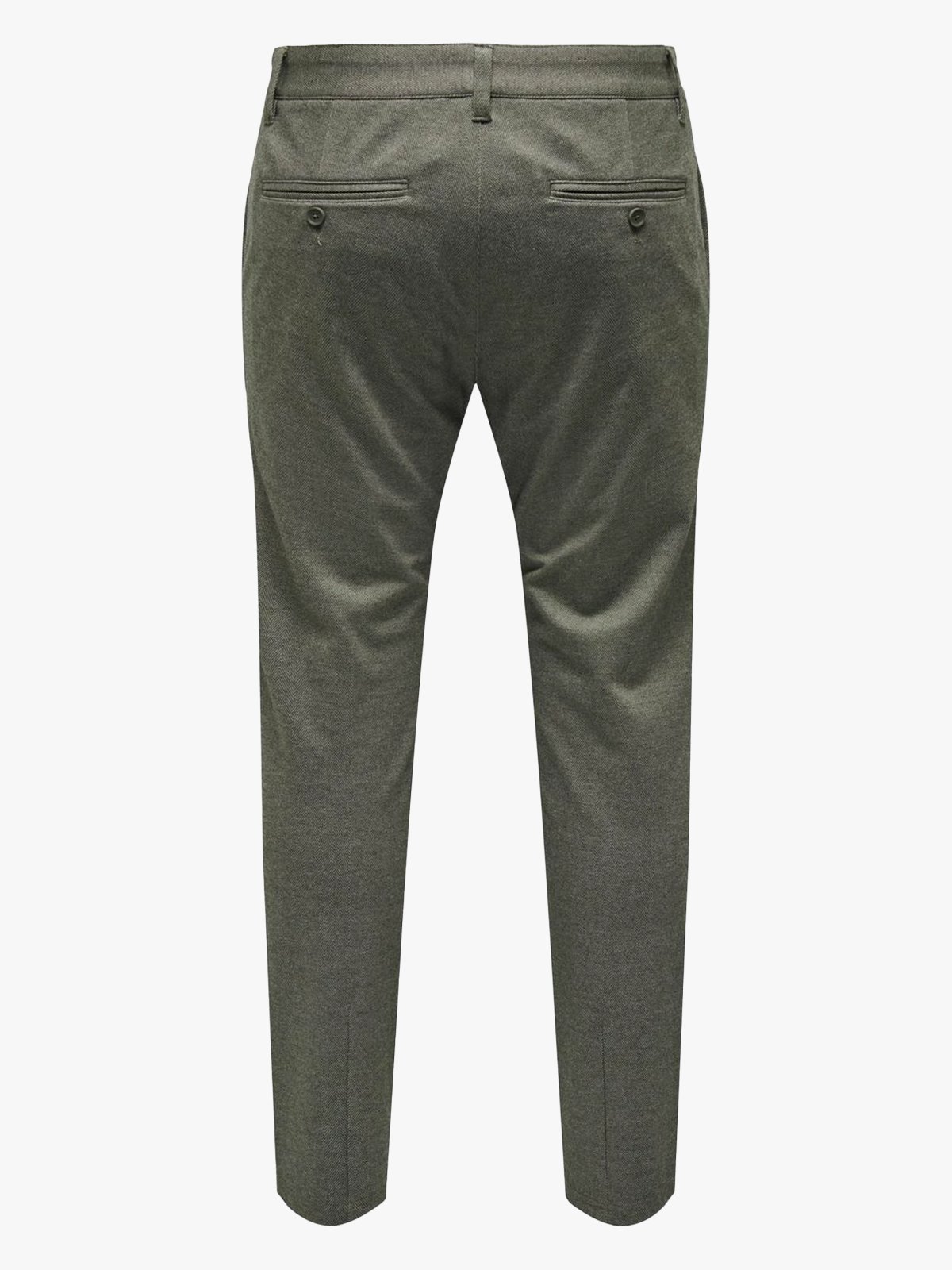 Only & Sons Mark Slim Fit Herringbone Pant Teak