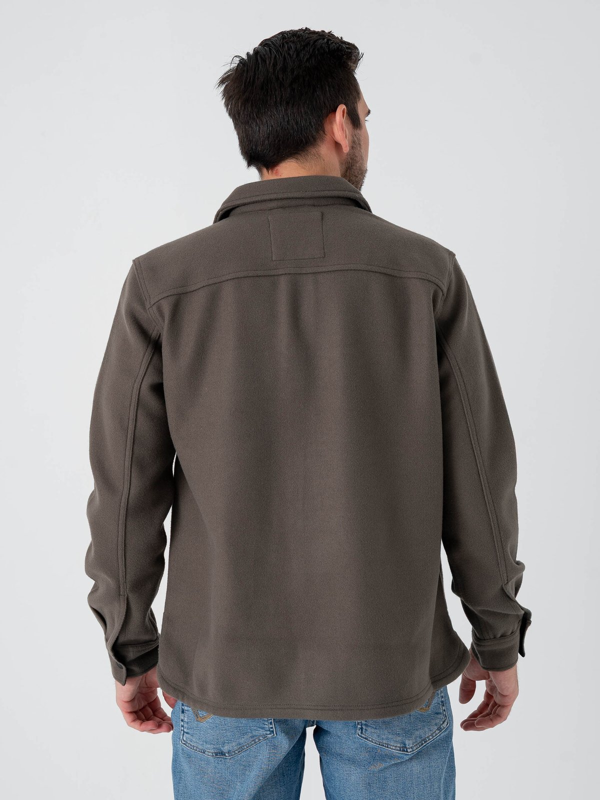 Only & Sons Only & Sons Ash Woolen Look Long Sleeve Shirt Bungee Cord