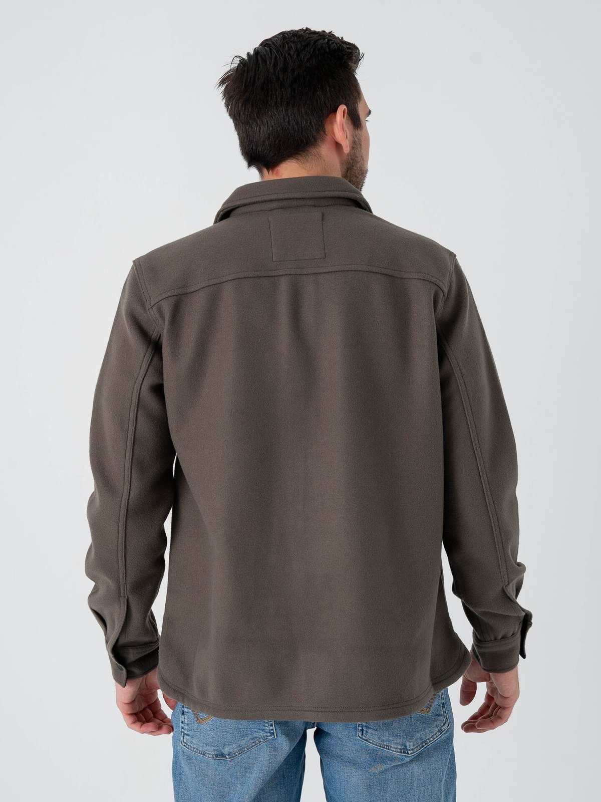 Only & Sons Only & Sons Ash Woolen Look Long Sleeve Shirt Bungee Cord