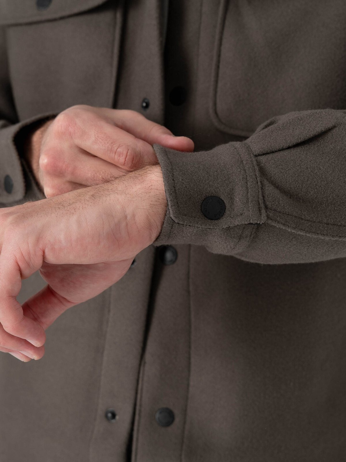 Only & Sons Only & Sons Ash Woolen Look Long Sleeve Shirt Bungee Cord