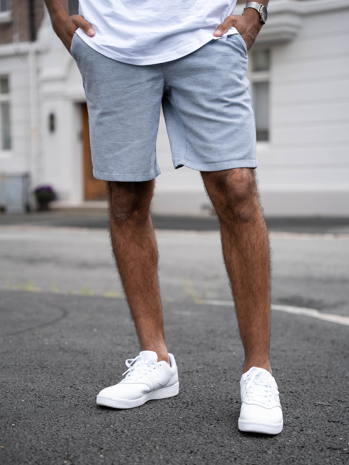 Only & Sons Mark Cotton Linen Shorts Flint Stone