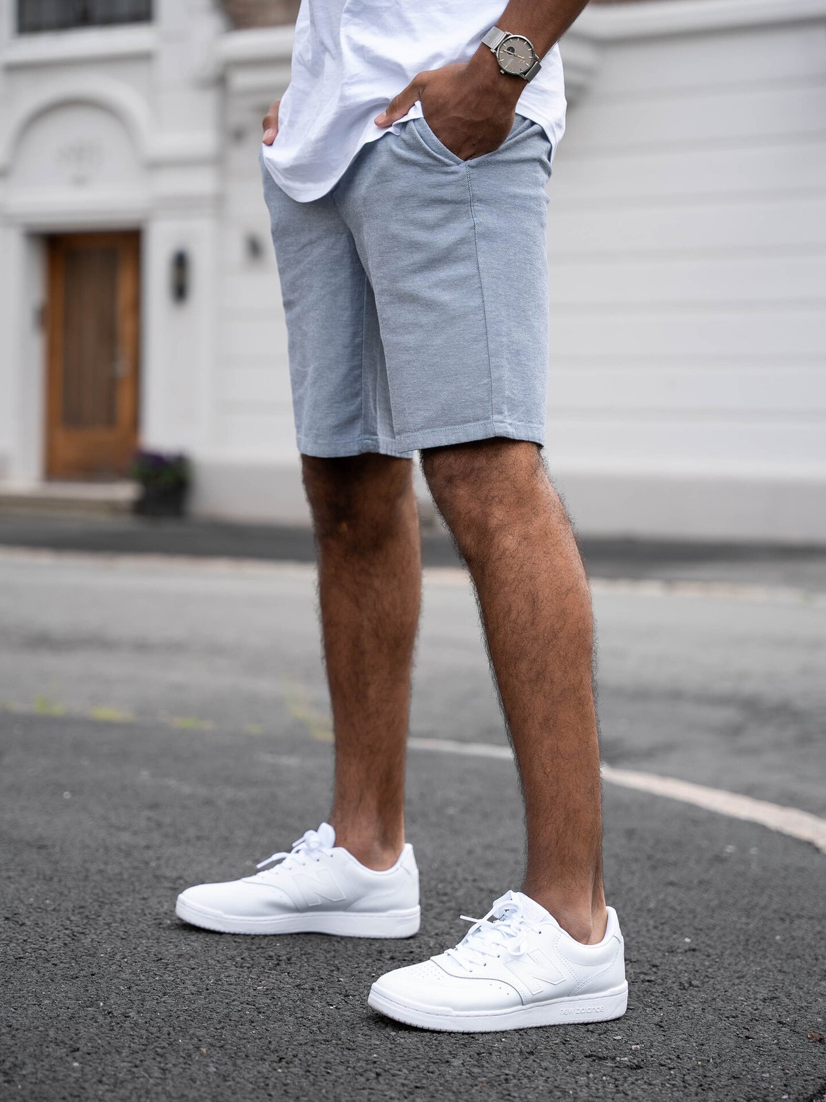 Only & Sons Mark Cotton Linen Shorts Flint Stone