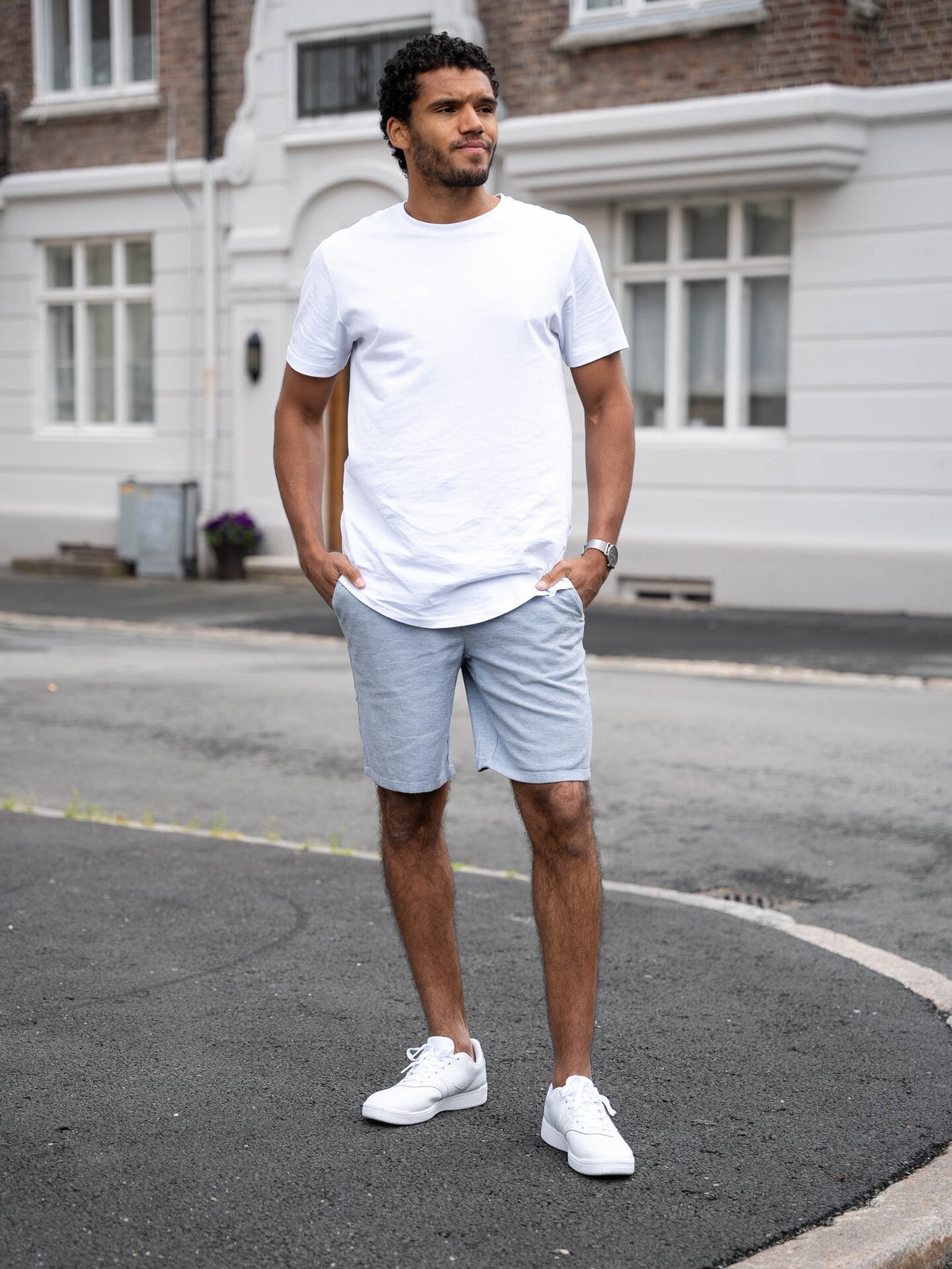 Only & Sons Mark Cotton Linen Shorts Flint Stone