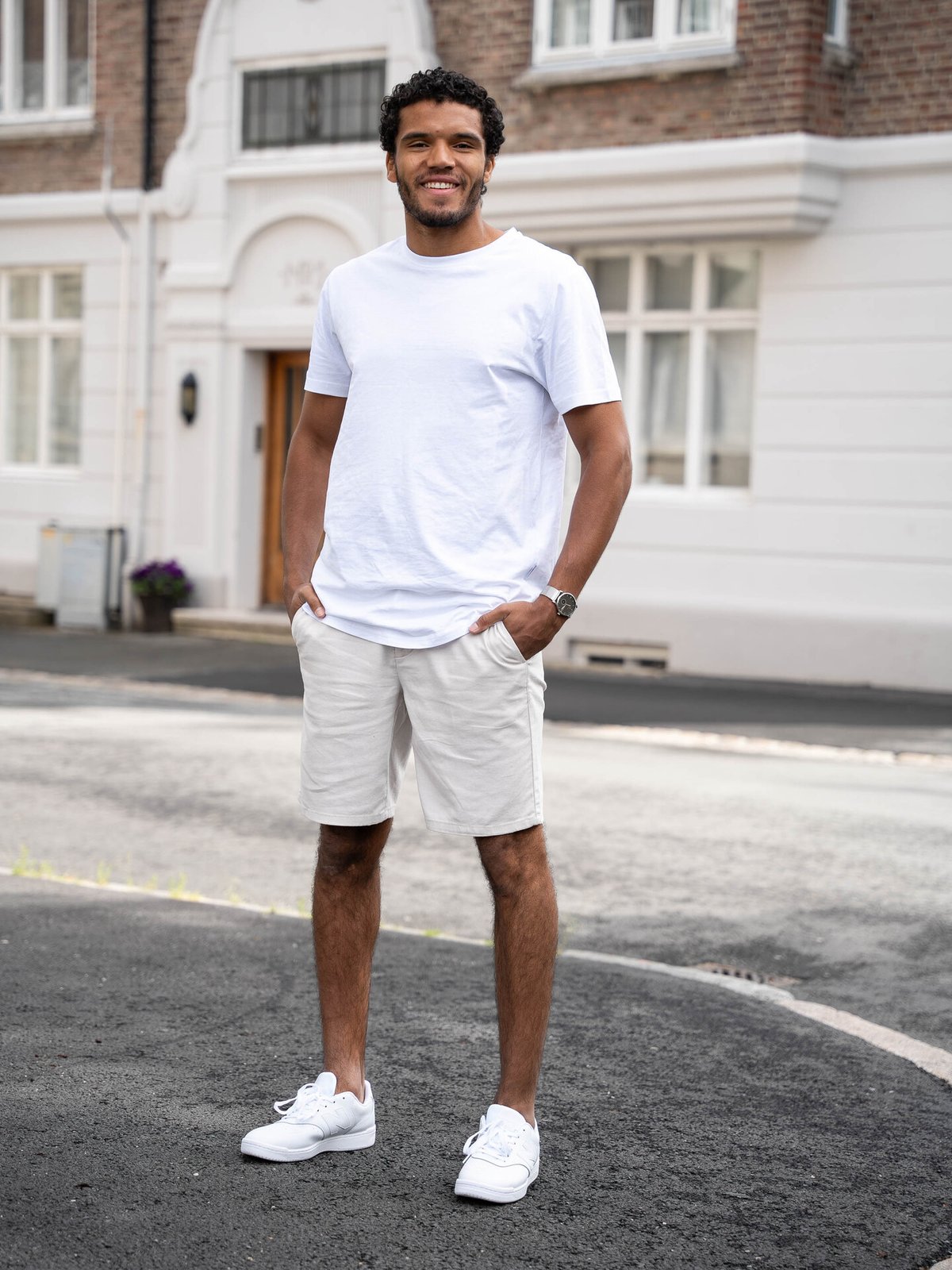 Only & Sons Mark Cotton Linen Shorts Silver Lining