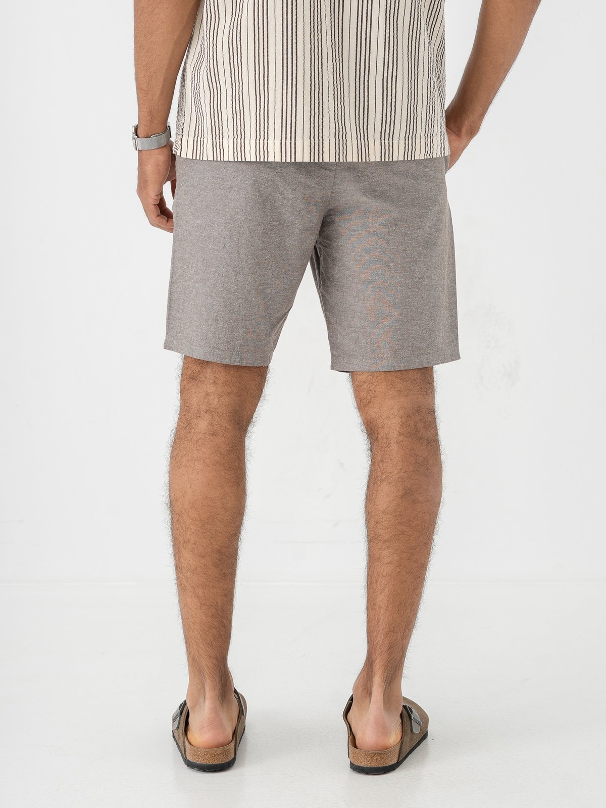 Only & Sons Linus Cotton Linen Shorts Bungee Cord