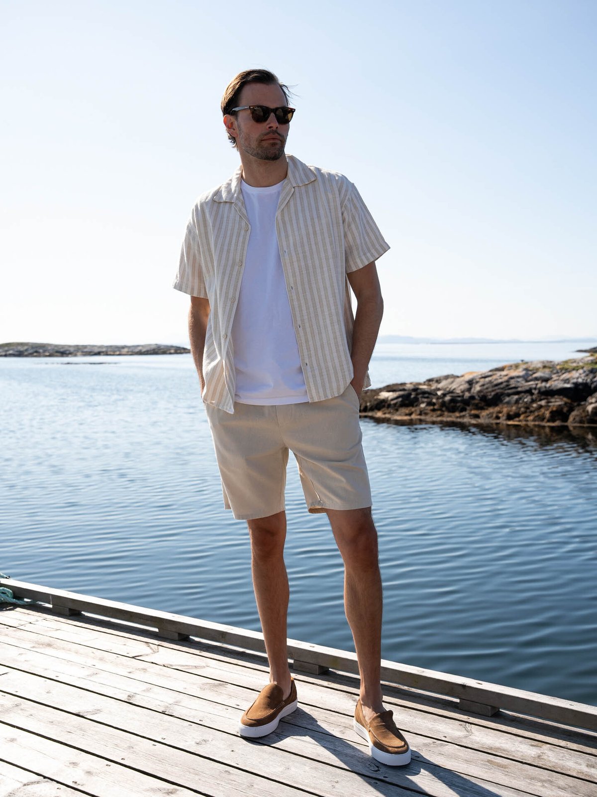 Only & Sons Linus Shorts Silver Lining