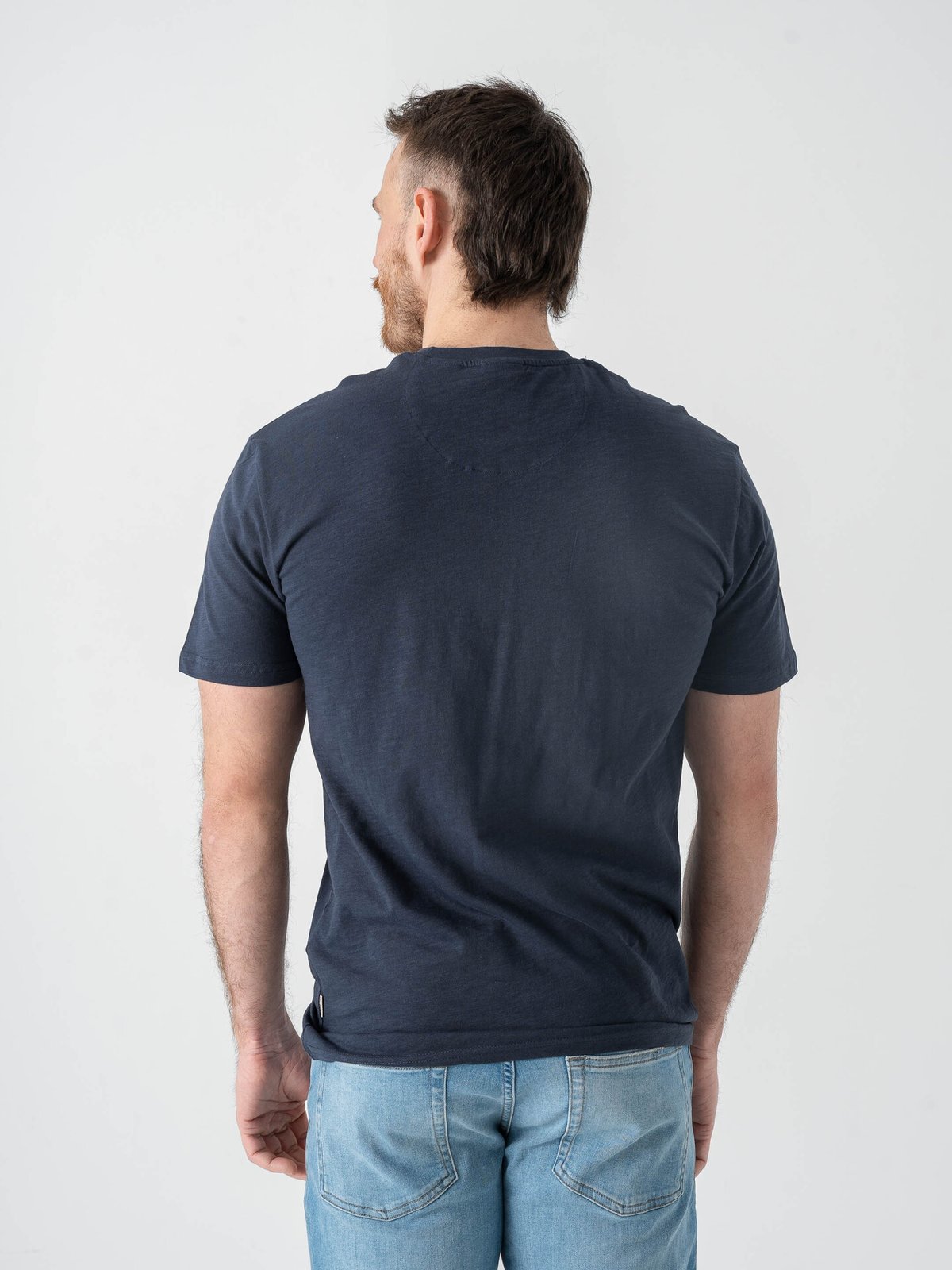 Only & Sons Perry Life Reg Leaf Short Sleeve Pocket Tee Blue Nights Skyway