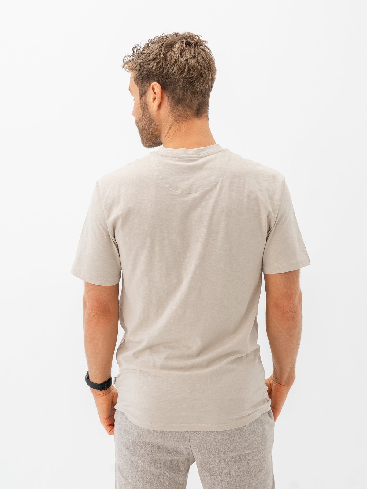 Only & Sons Perry Life Reg Leaf Short Sleeve Pocket Tee Silver Lining / Castor Gray Pocket