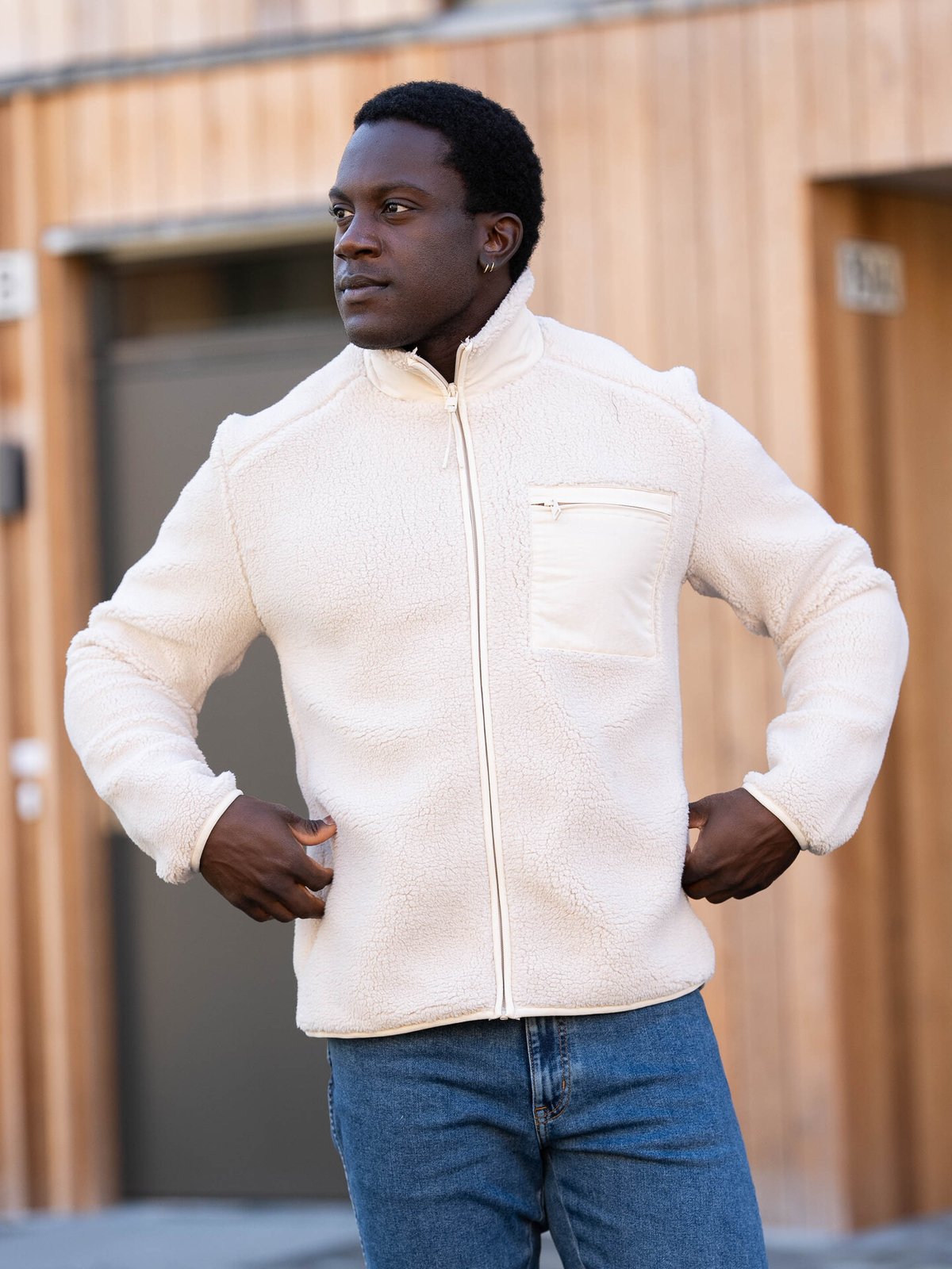 Only & Sons Dallas Sherpa Jacket Silver Lining