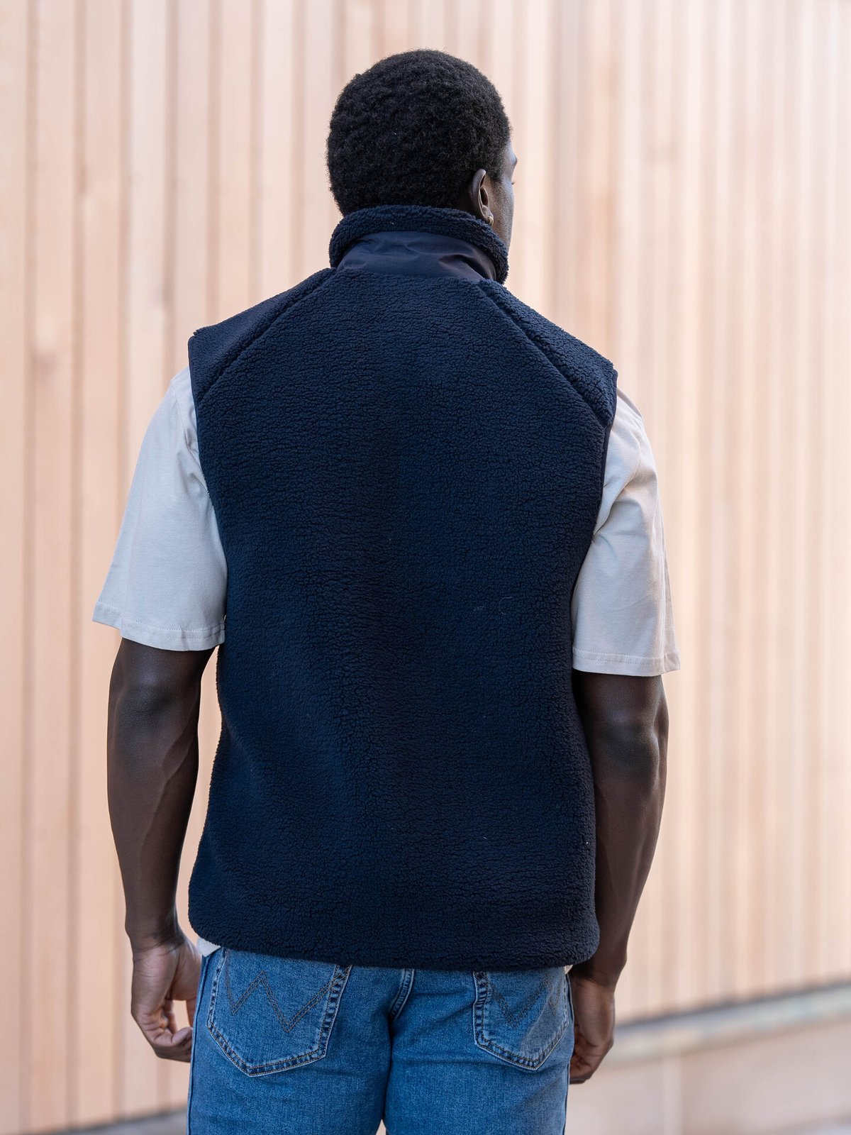Only & Sons Dallas Sherpa Vest Dark Navy