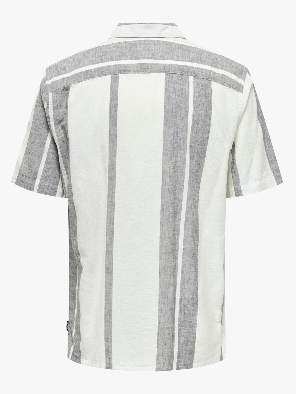 Only & Sons Caiden Short Sleeve Stripe Linen Resort Cloud Dancer