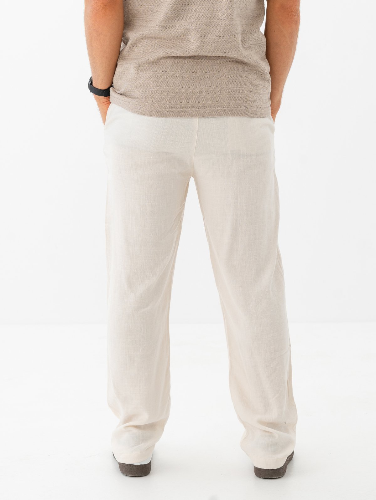 Only & Sons Sinus Loose Visc Lin Pnt White