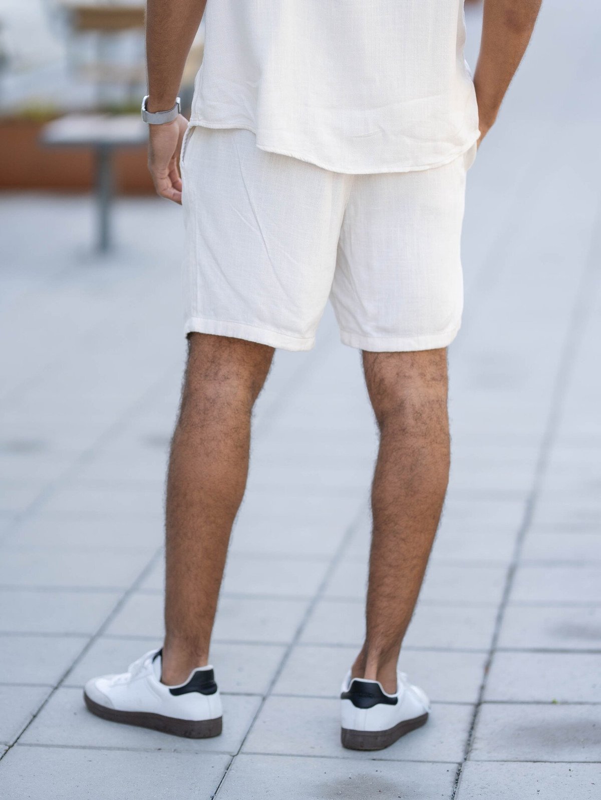 Only & Sons Tel Viscose Lin Shorts White