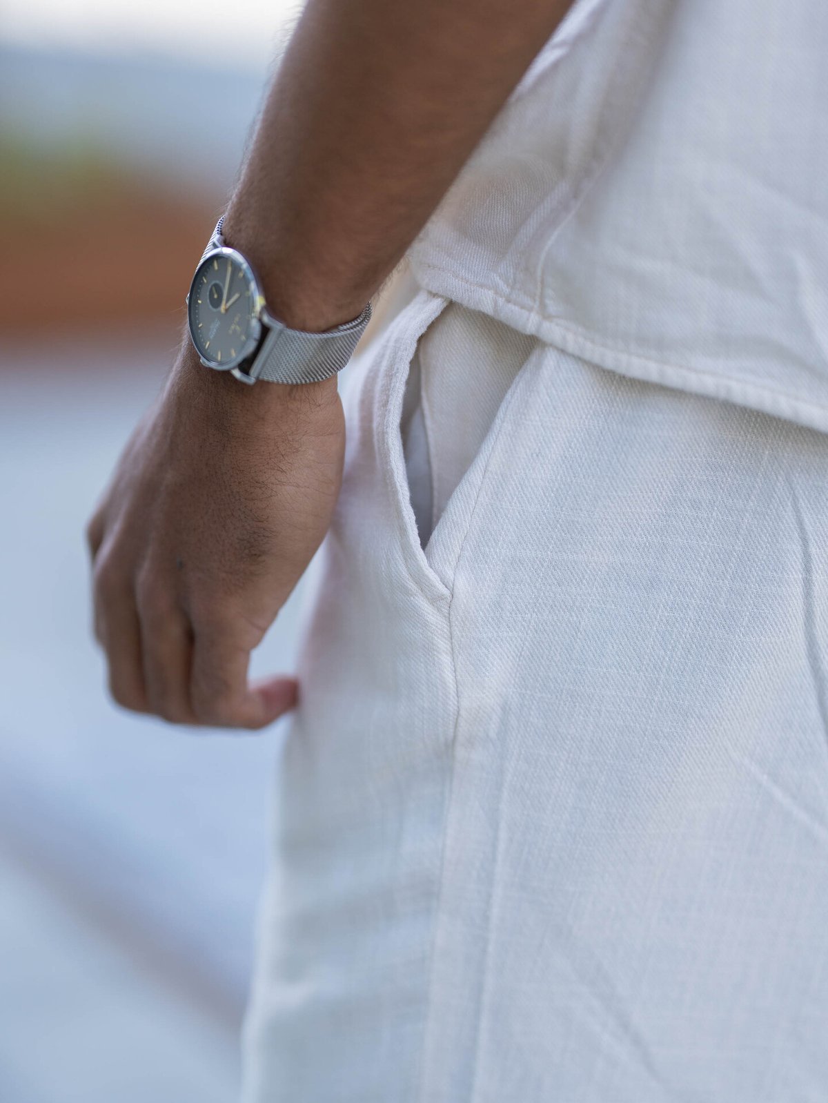 Only & Sons Tel Viscose Lin Shorts White