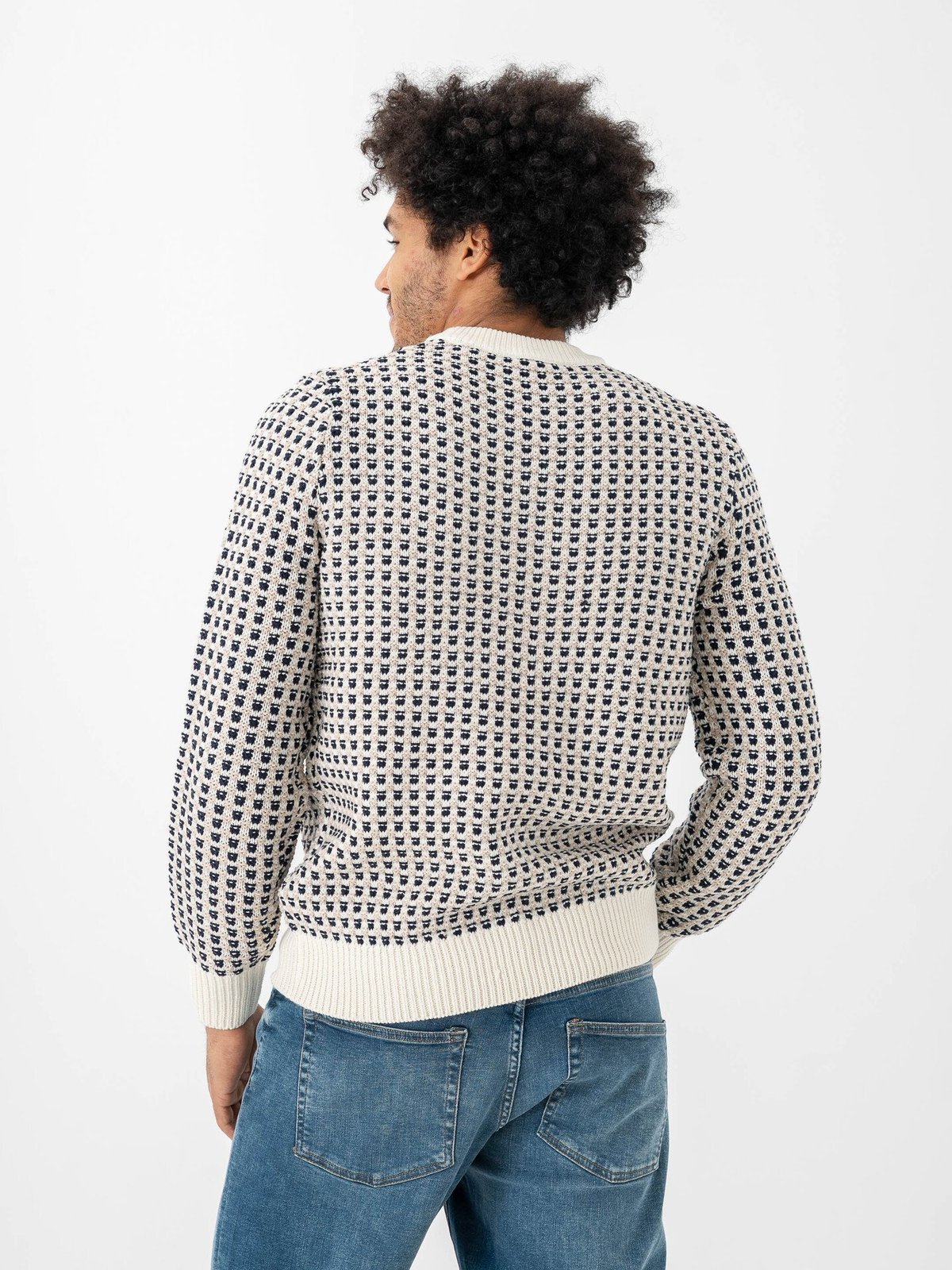 Only & Sons Musa Regular 3 Structured Crew Knit Egret