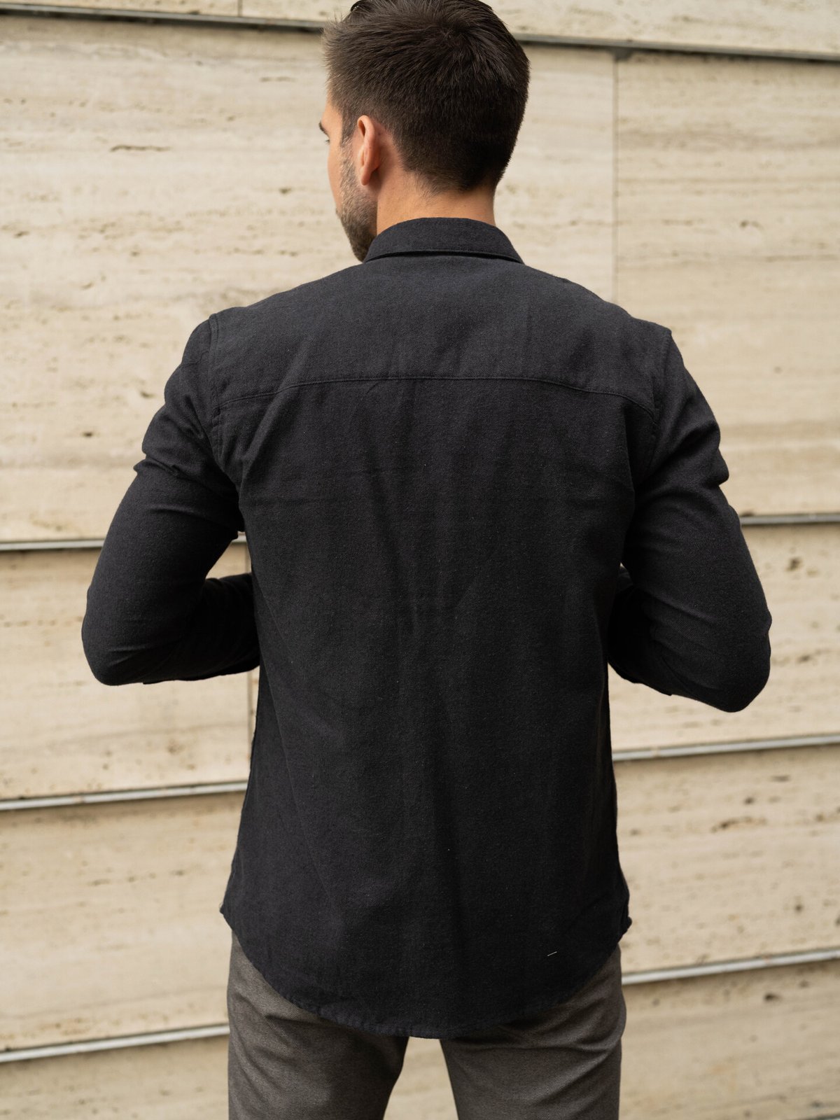 Only & Sons Gudmund Slim Solid Shirt Black