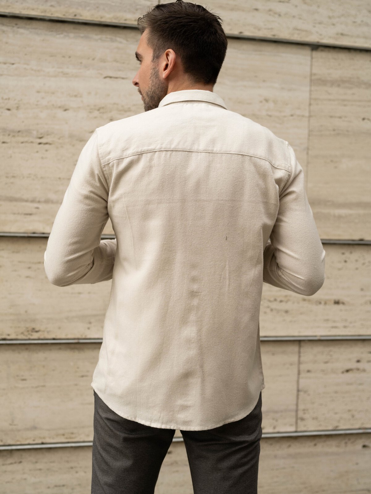 Only & Sons Gudmund Slim Solid Shirt Silver Lining