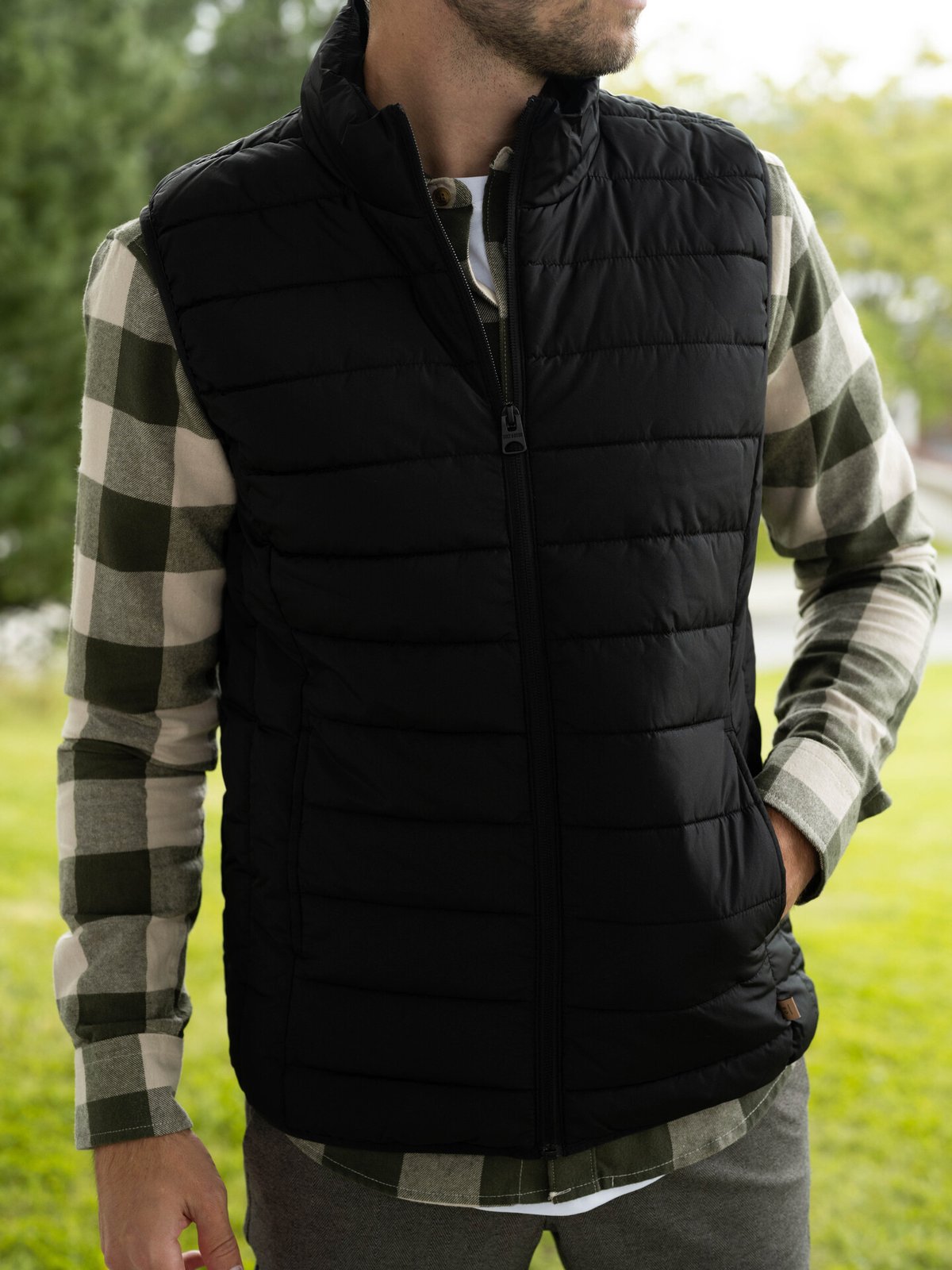 Only & Sons Brody Quilt Vest Black