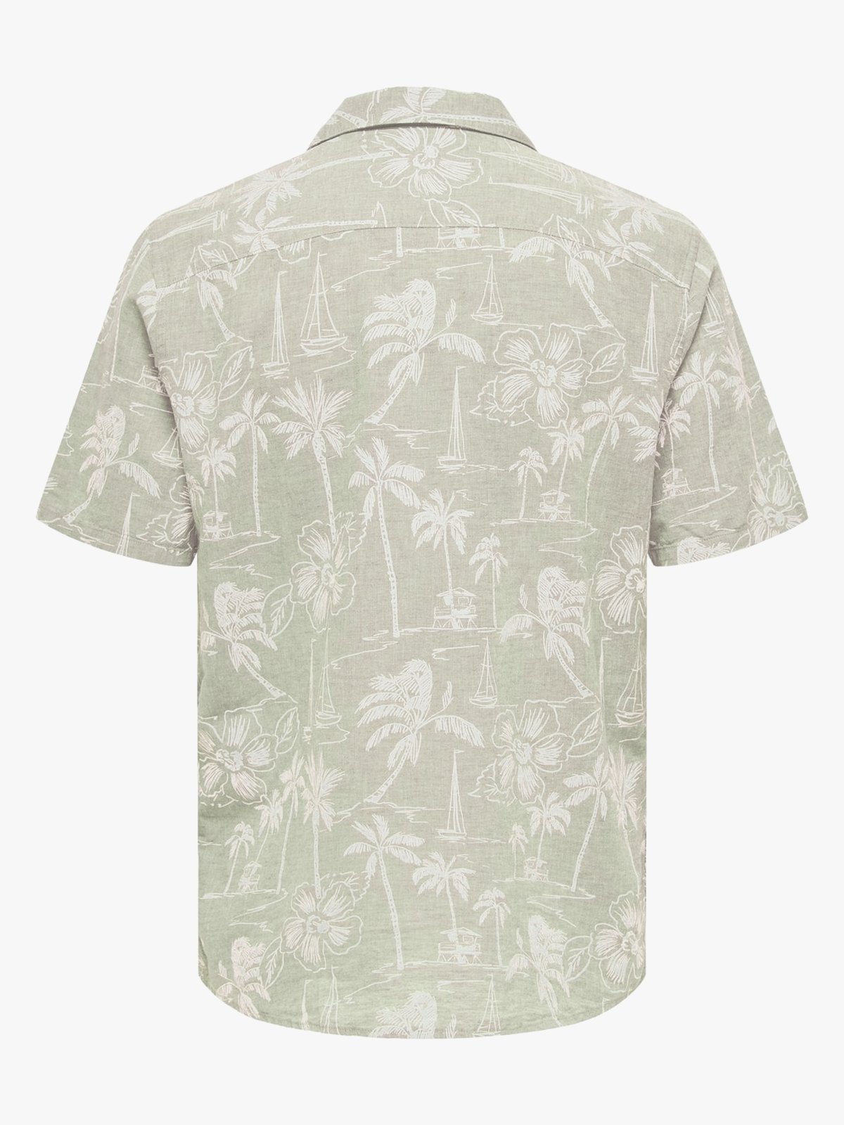 Only & Sons Caiden Short Sleeve Reg Hawaii Chinchilla